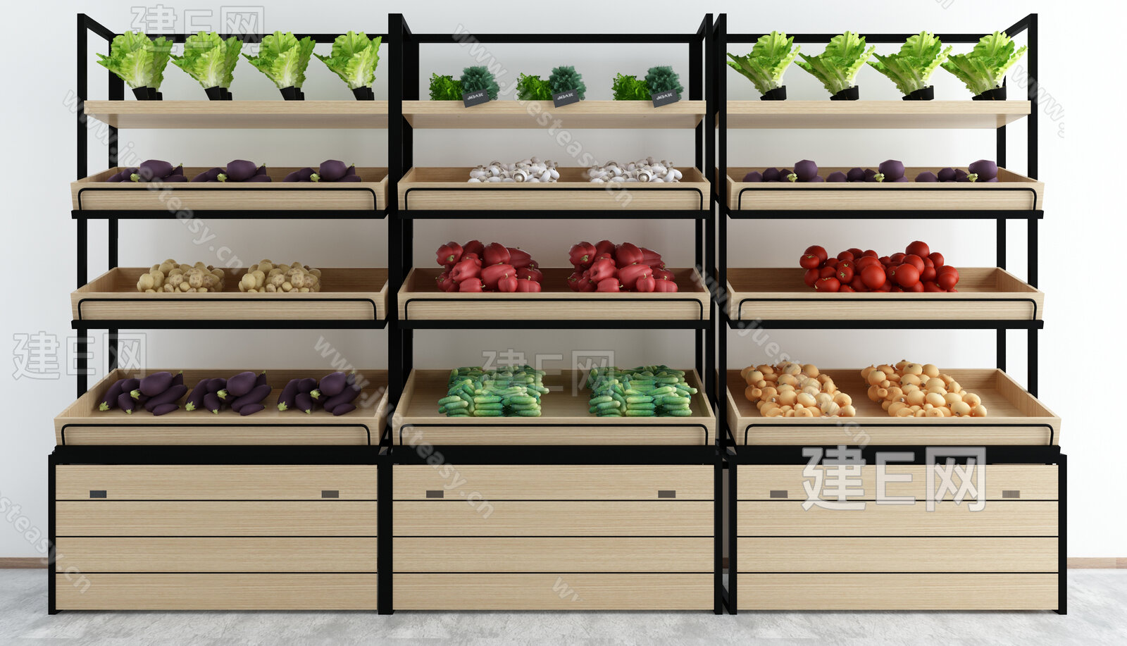 风幕柜水果蔬菜牛奶保鲜柜冷藏展示柜商用点菜串串环岛喷雾柜-阿里巴巴