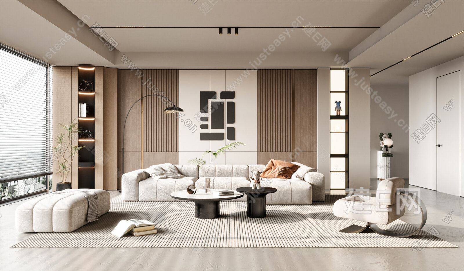 现代客厅模型SU模型下载[ID:113332086]_建e网su模型
