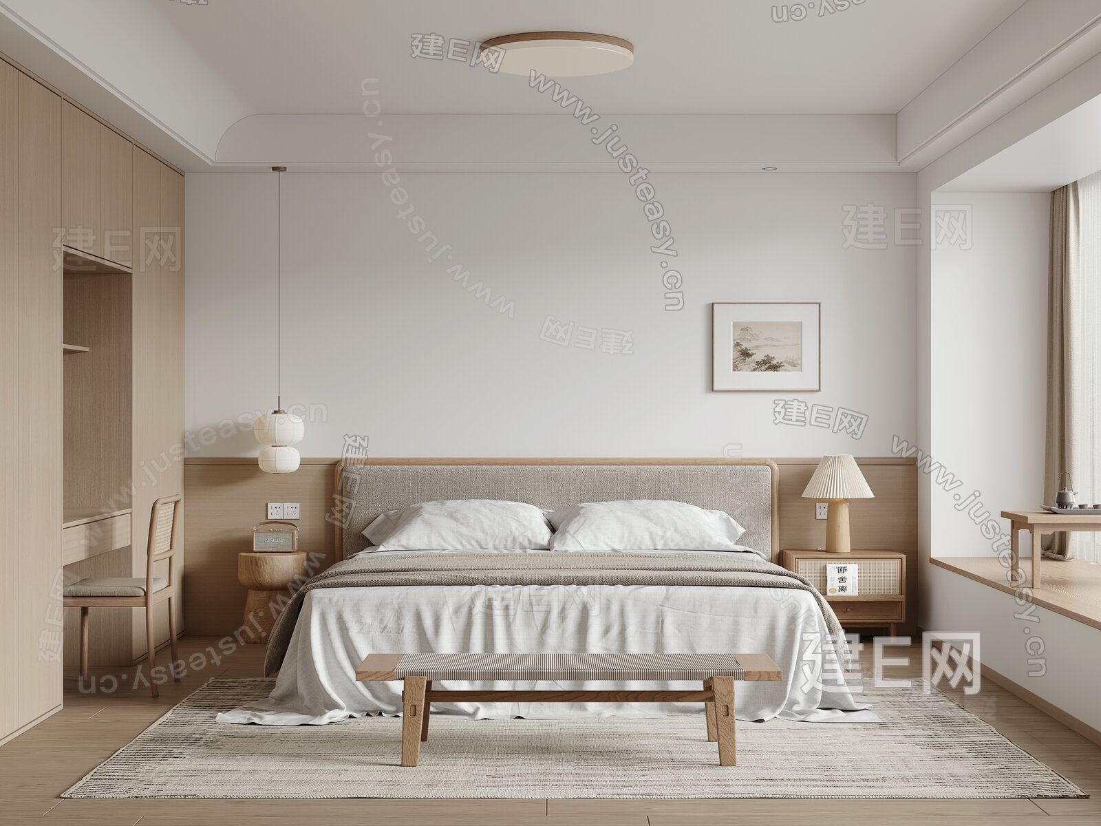 日式卧室sketchup模型