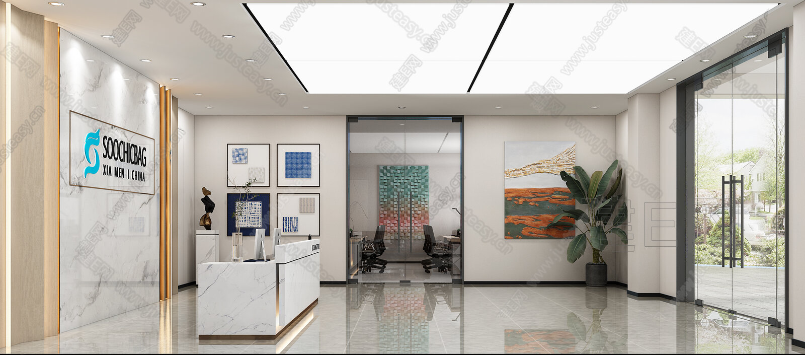 【现代公司大厅前台3d模型】建E网_现代公司大厅前台3d模型下载[ID:110450519]_打造3d现代公司大厅前台模型免费下载平台