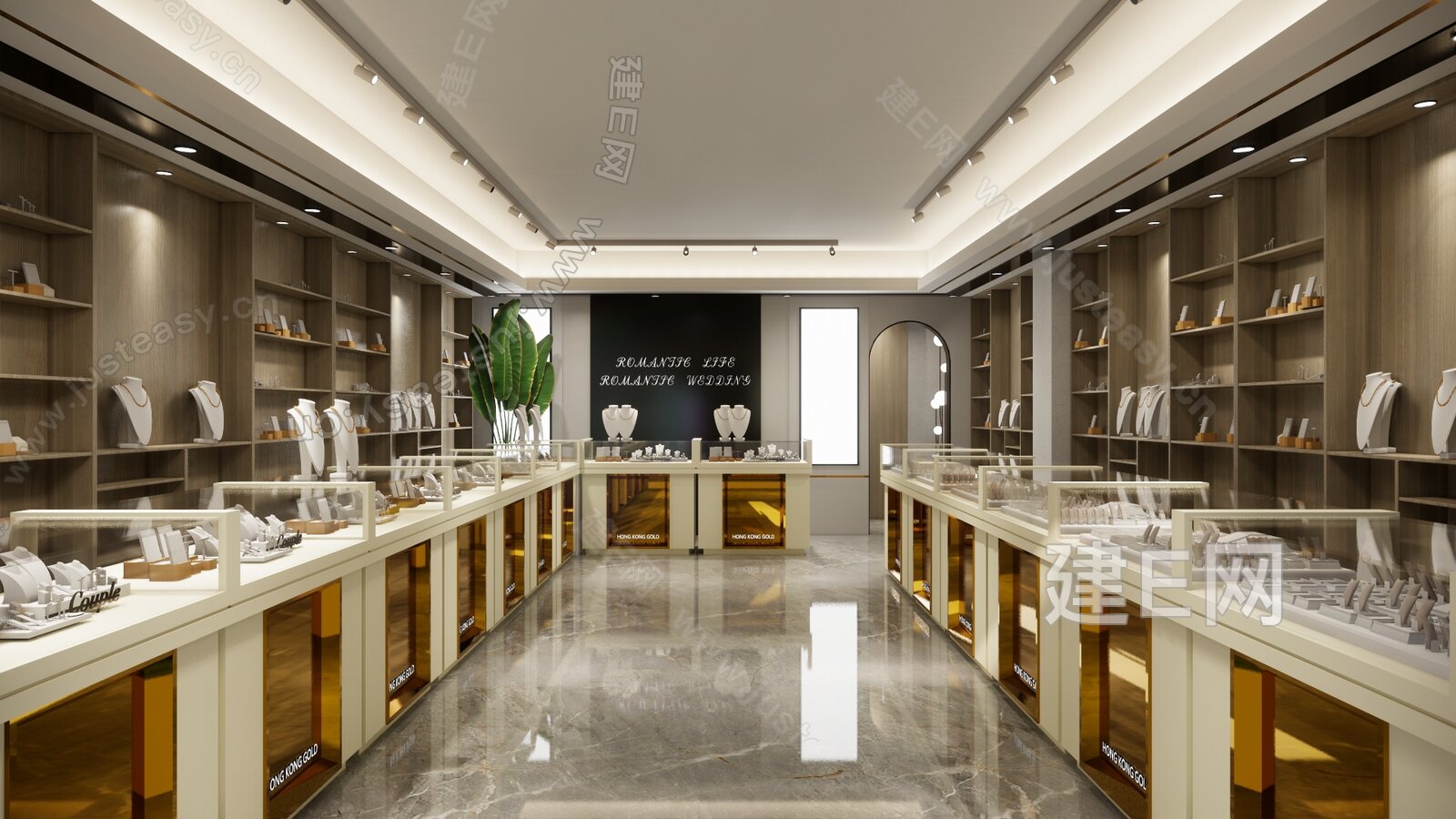 现代珠宝店模型SU模型下载[ID:113921925]_建e网su模型