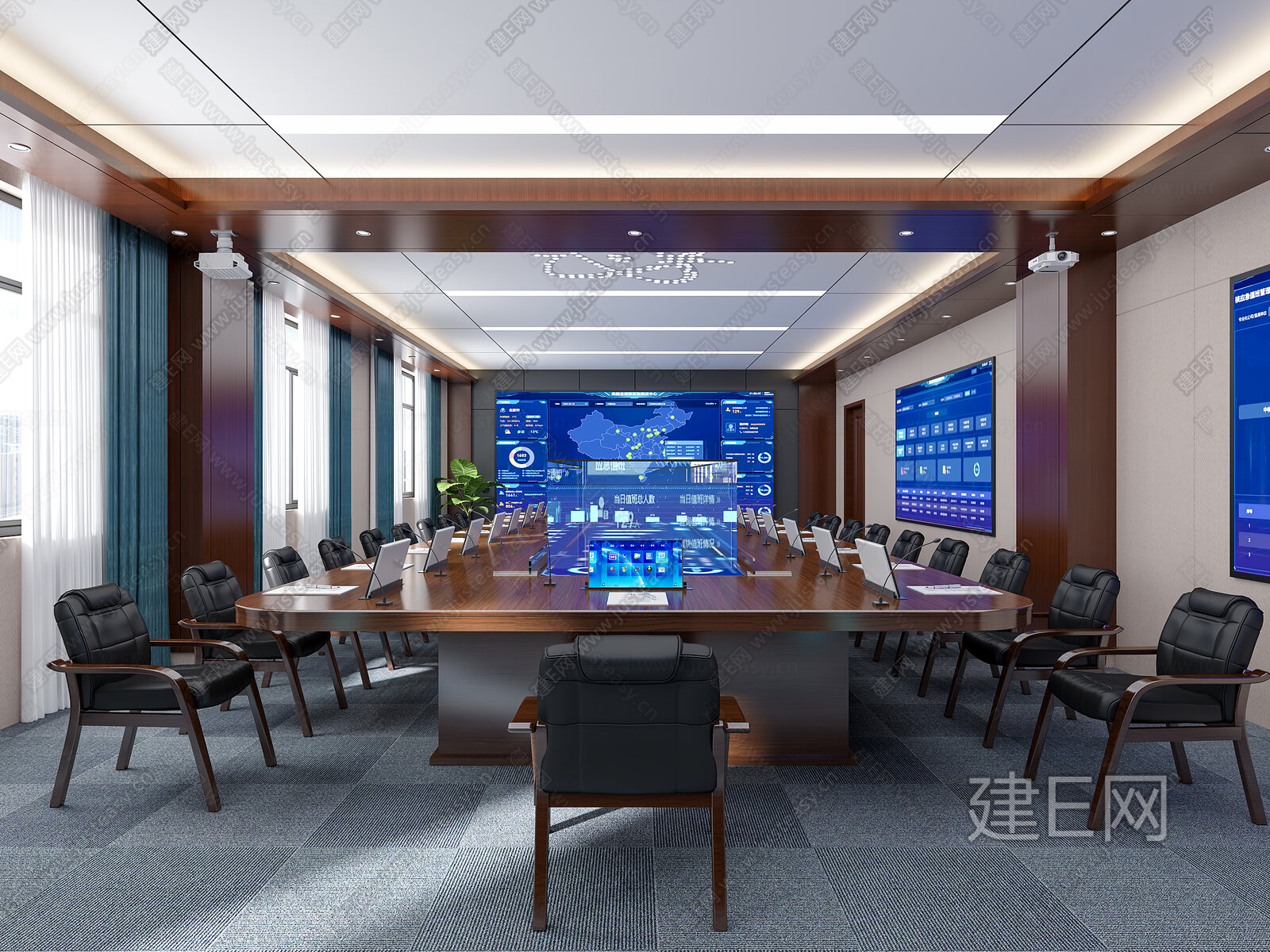 【现代会议室3d模型】建e网_现代会议室3d模型下载[ID:111236869]_打造3d现代会议室模型免费下载平台