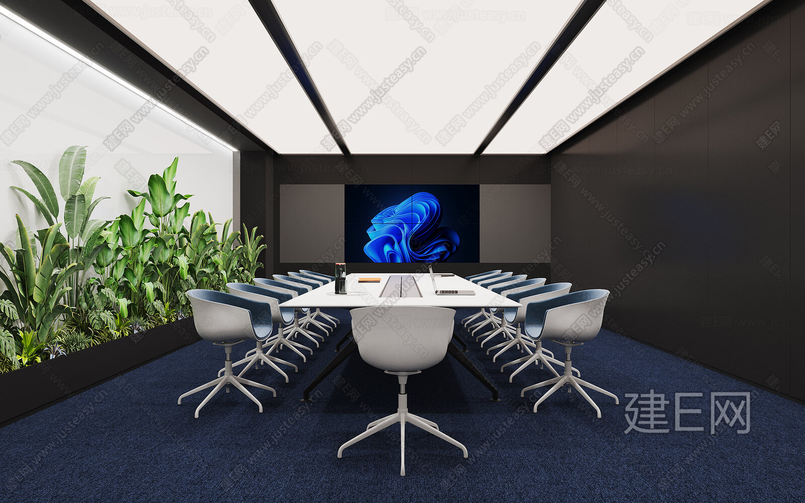【现代会议室3d模型】建e网_现代会议室3d模型下载[ID:112154493]_打造3d现代会议室模型免费下载平台