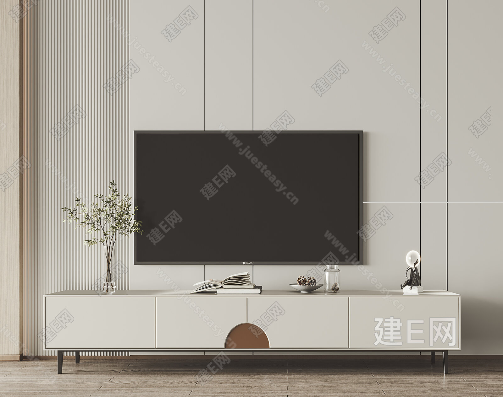 baxter现代电视柜模型SU模型下载[ID:115887984]_建E室内设计网
