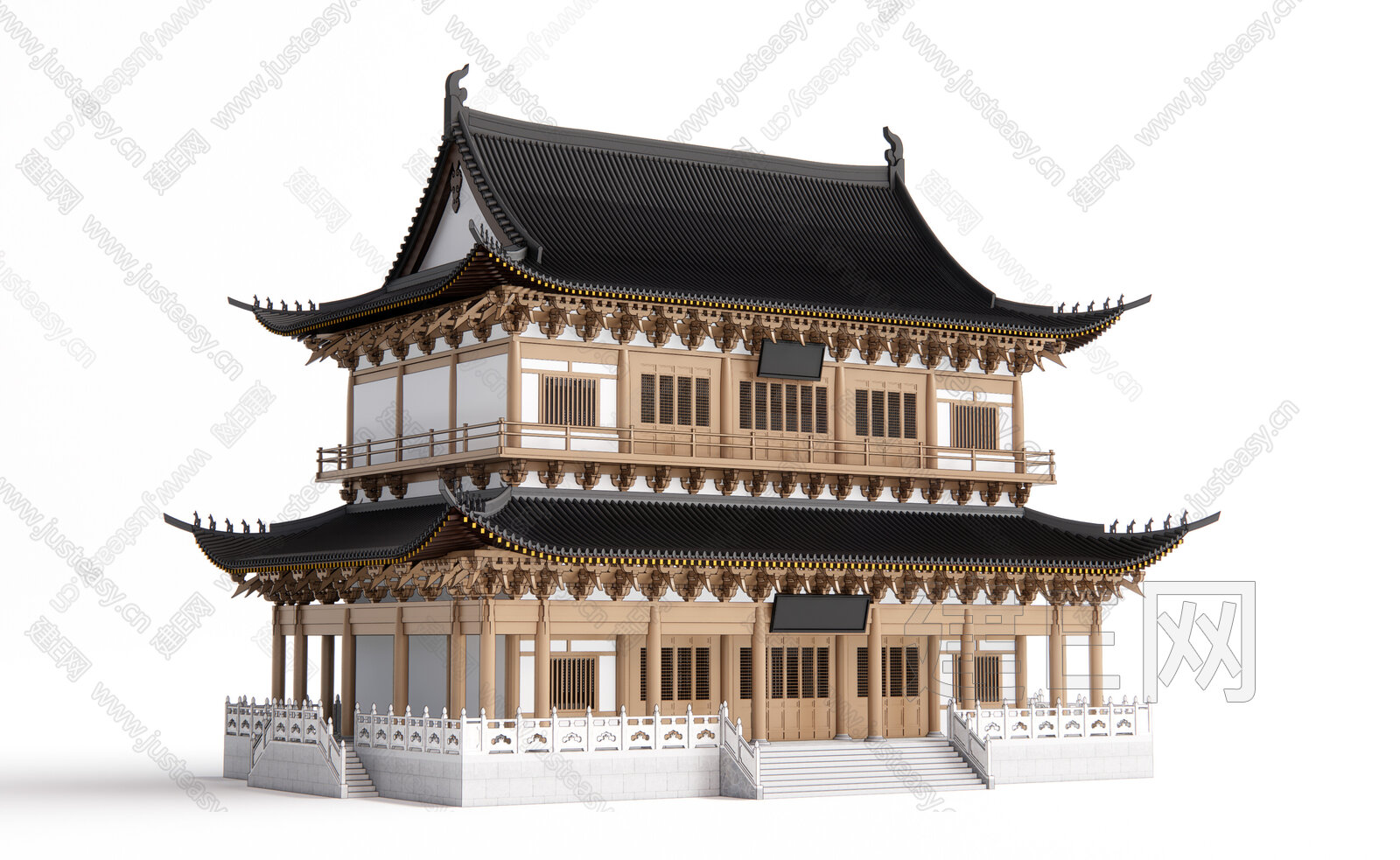 中式古建模型SU模型下载[ID:116674388]_建e网su模型