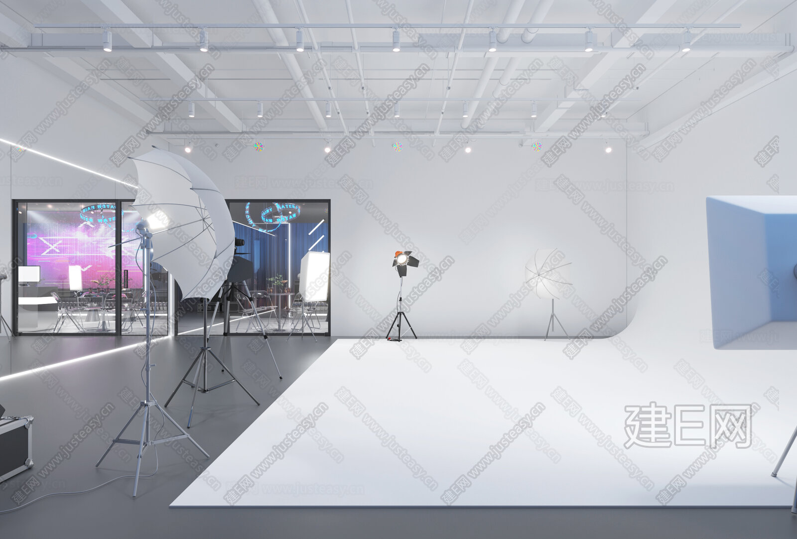 【现代摄影棚 无影教室3d模型】建E网_现代摄影棚 无影教室3d模型下载[ID:112809738]_打造3d现代摄影棚 无影教室模型免费下载平台