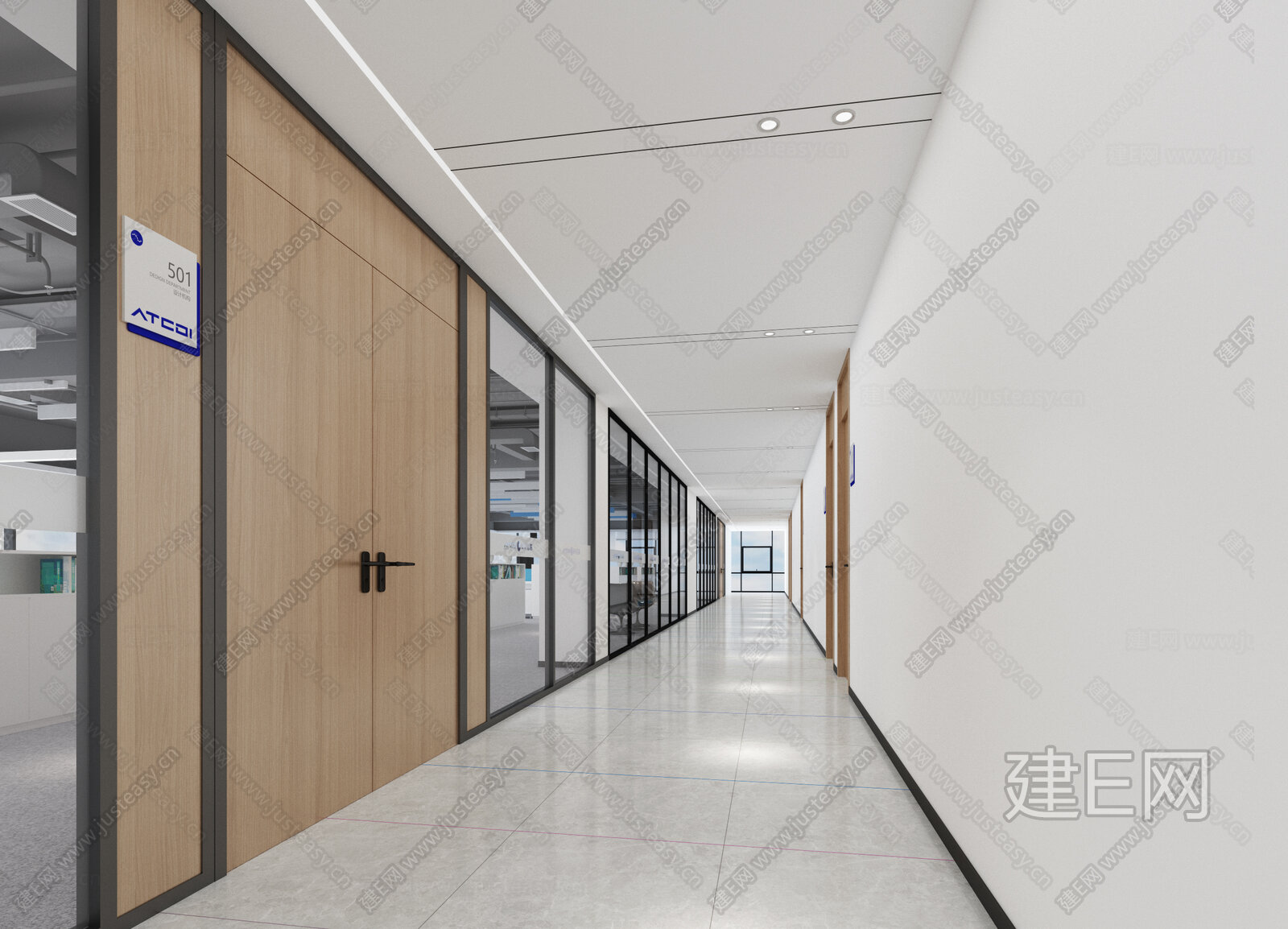 【现代公司过道3d模型】建e网_现代公司过道3d模型下载[ID:105338579]_打造3d现代公司过道模型免费下载平台