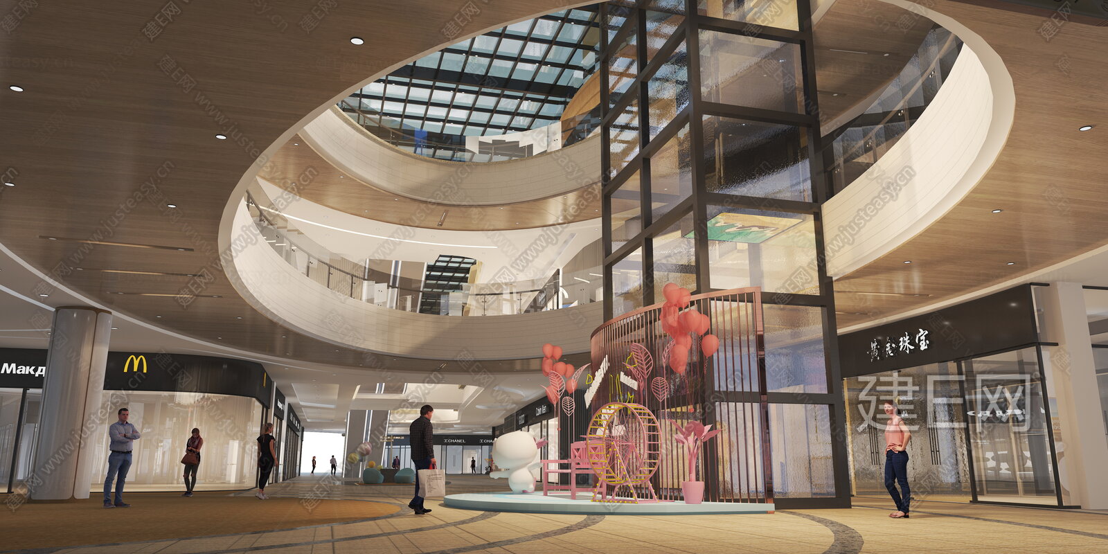 【现代商场3d模型】建E网_现代商场3d模型下载[ID:105076339]_打造3d现代商场模型免费下载平台
