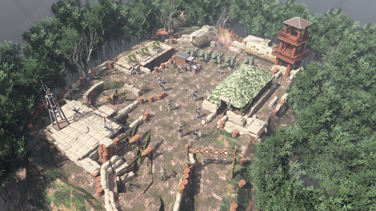 现代丛林CS基地模型SU模型下载[ID:110382877]_建E室内设计网