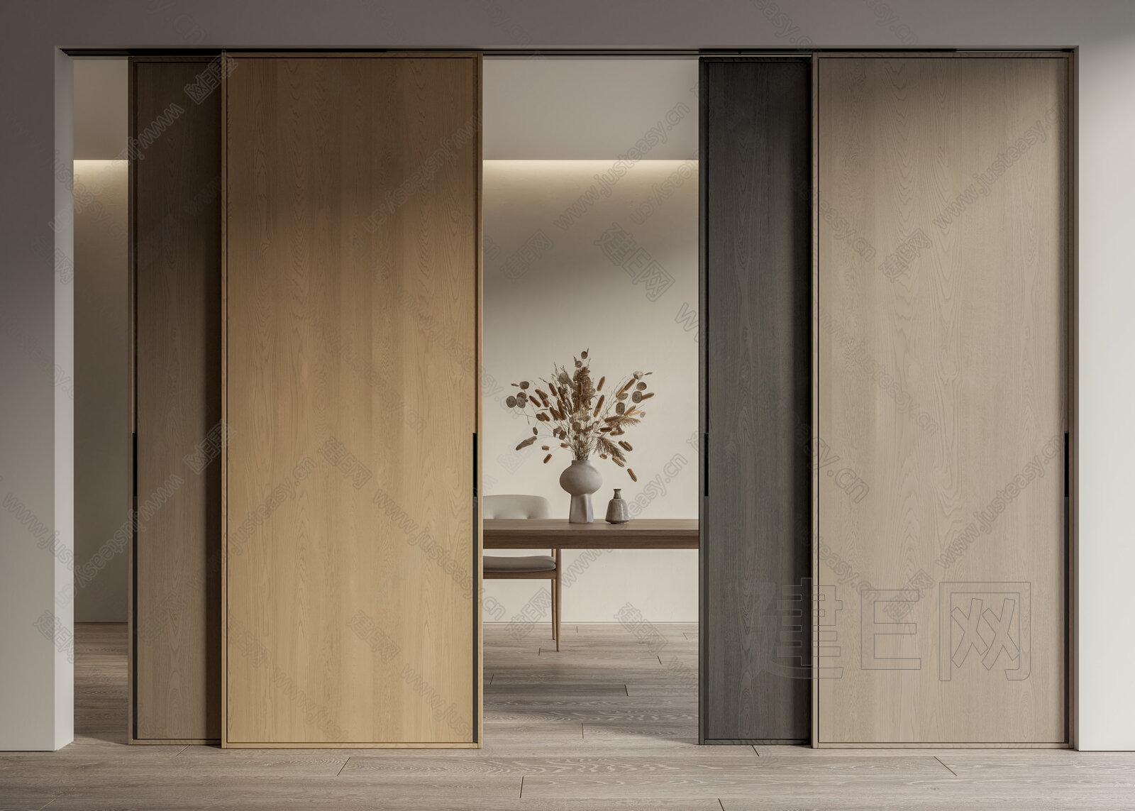 现代移门模型SU模型下载[ID:110579607]_建e网su模型