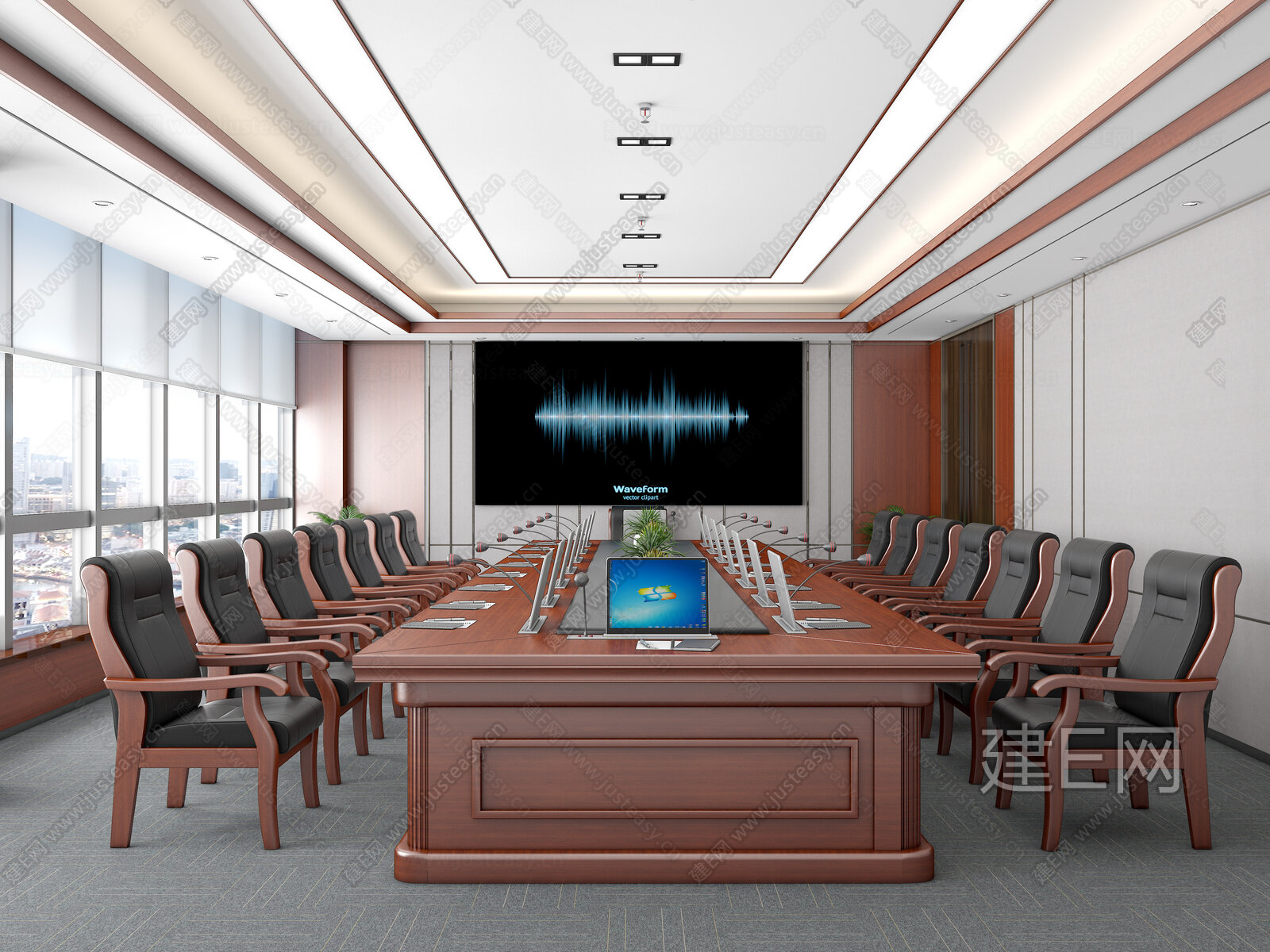 【现代会议室3d模型】建e网_现代会议室3d模型下载[ID:108025454]_打造3d现代会议室模型免费下载平台