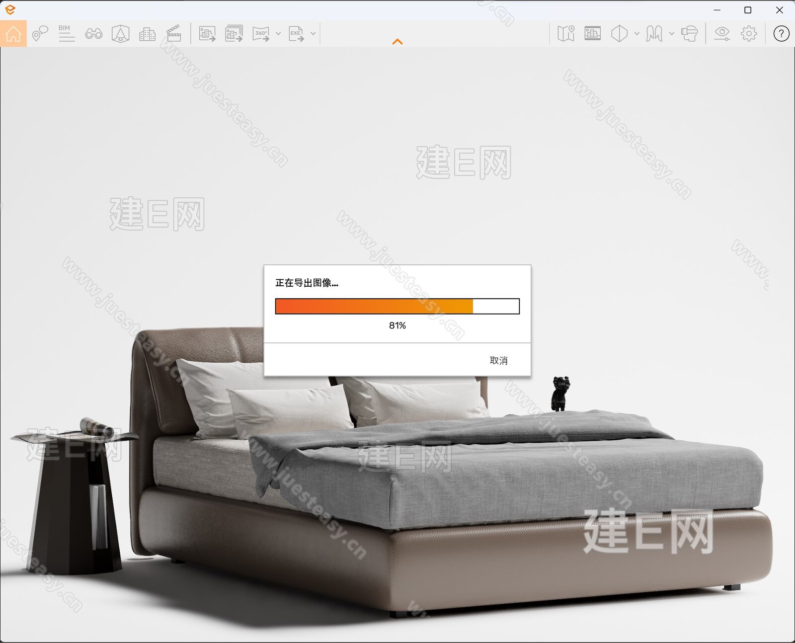 POLTRONA 现代双人床 POLTRONA模型SU模型下载[ID:112676757]_建E室内设计网