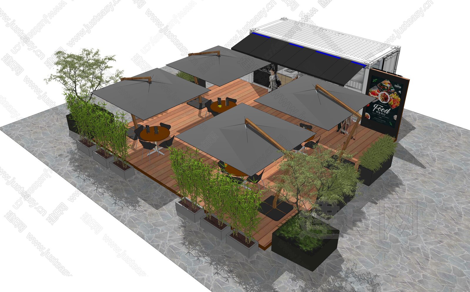 现代集装箱模型SU模型下载[ID:112611105]_建e网su模型