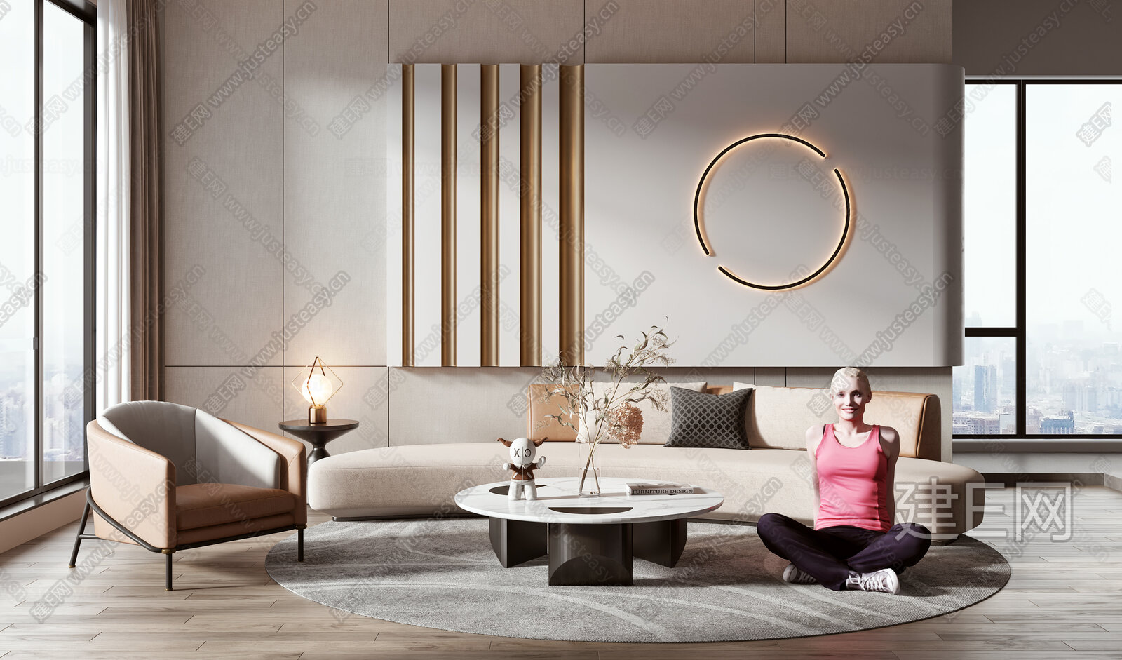 【Minotti 现代沙发茶几组合3d模型】建e网_Minotti 现代沙发茶几组合3d模型下载[ID:101602998]_打造 ...