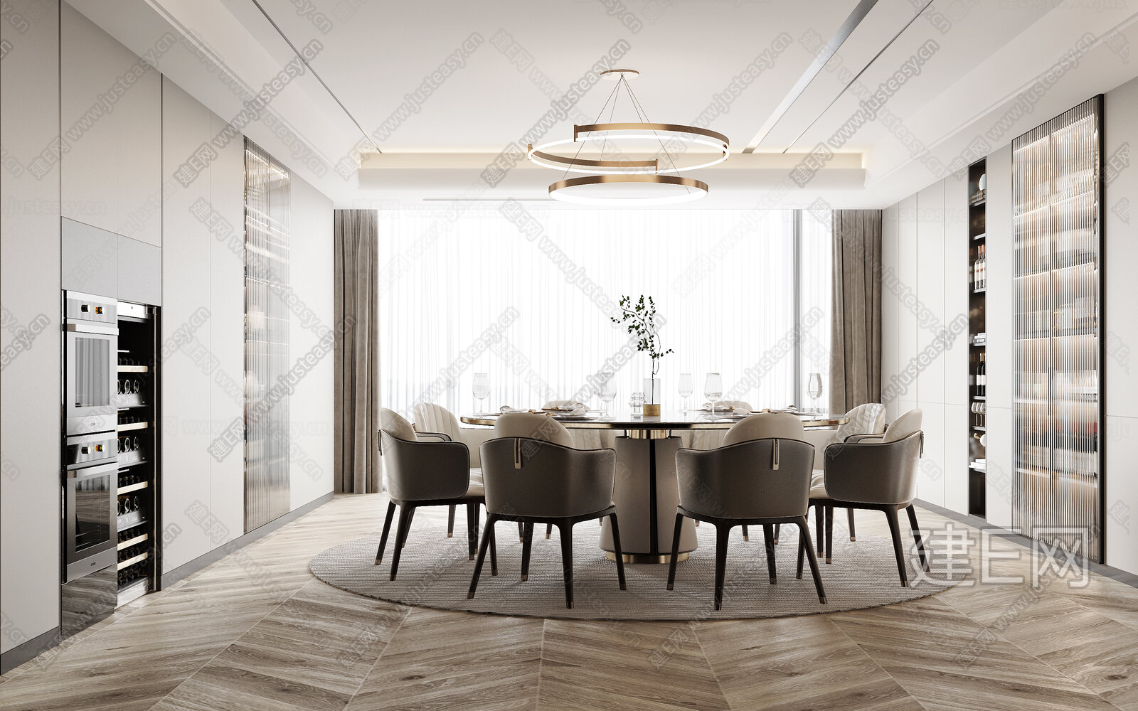 【现代餐厅3d模型】建E网_现代餐厅3d模型下载[ID:113661538]_打造3d现代餐厅模型免费下载平台