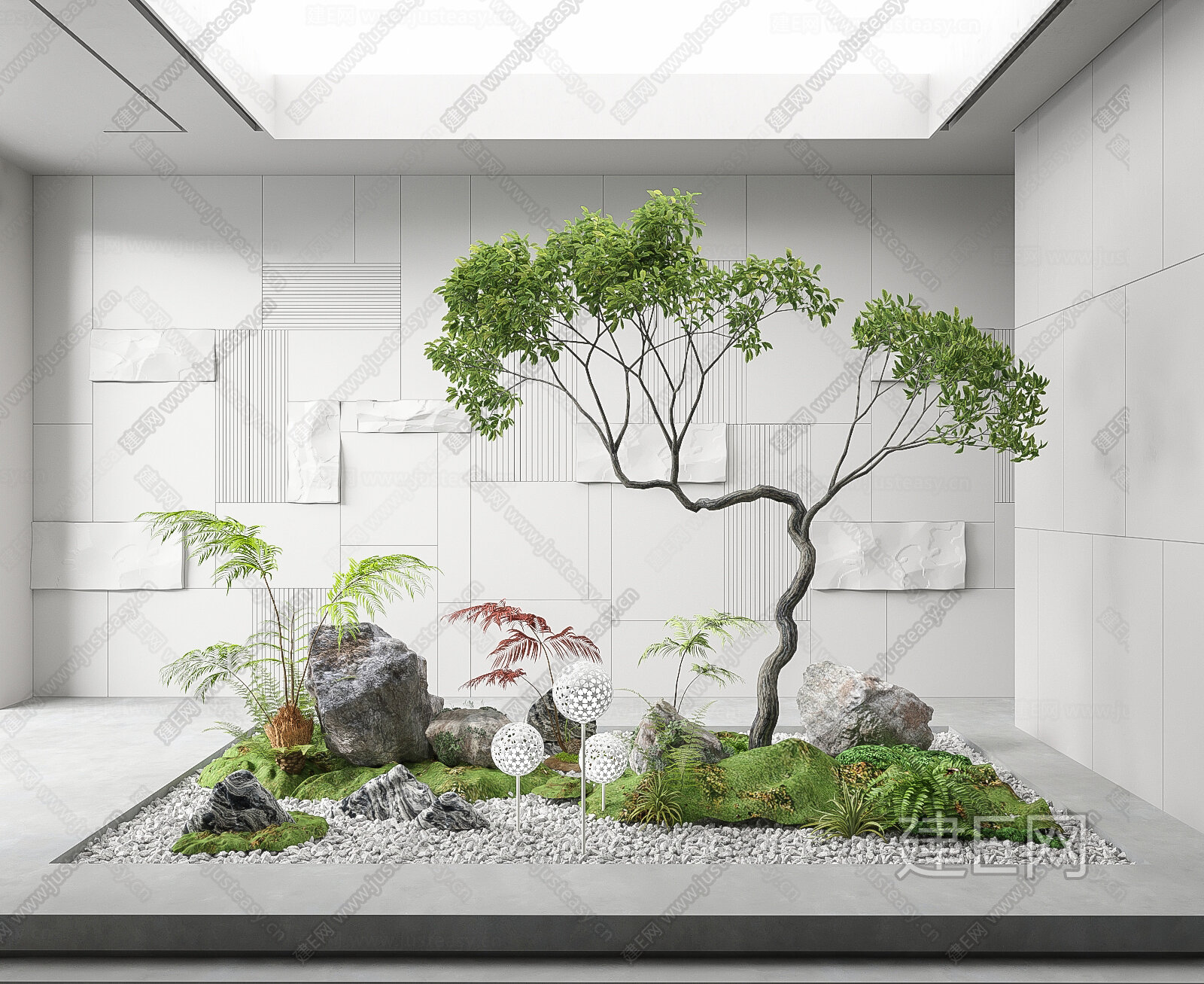【现代室内景观3d模型】建E网_现代室内景观3d模型下载[ID:113989201]_打造3d现代室内景观模型免费下载平台