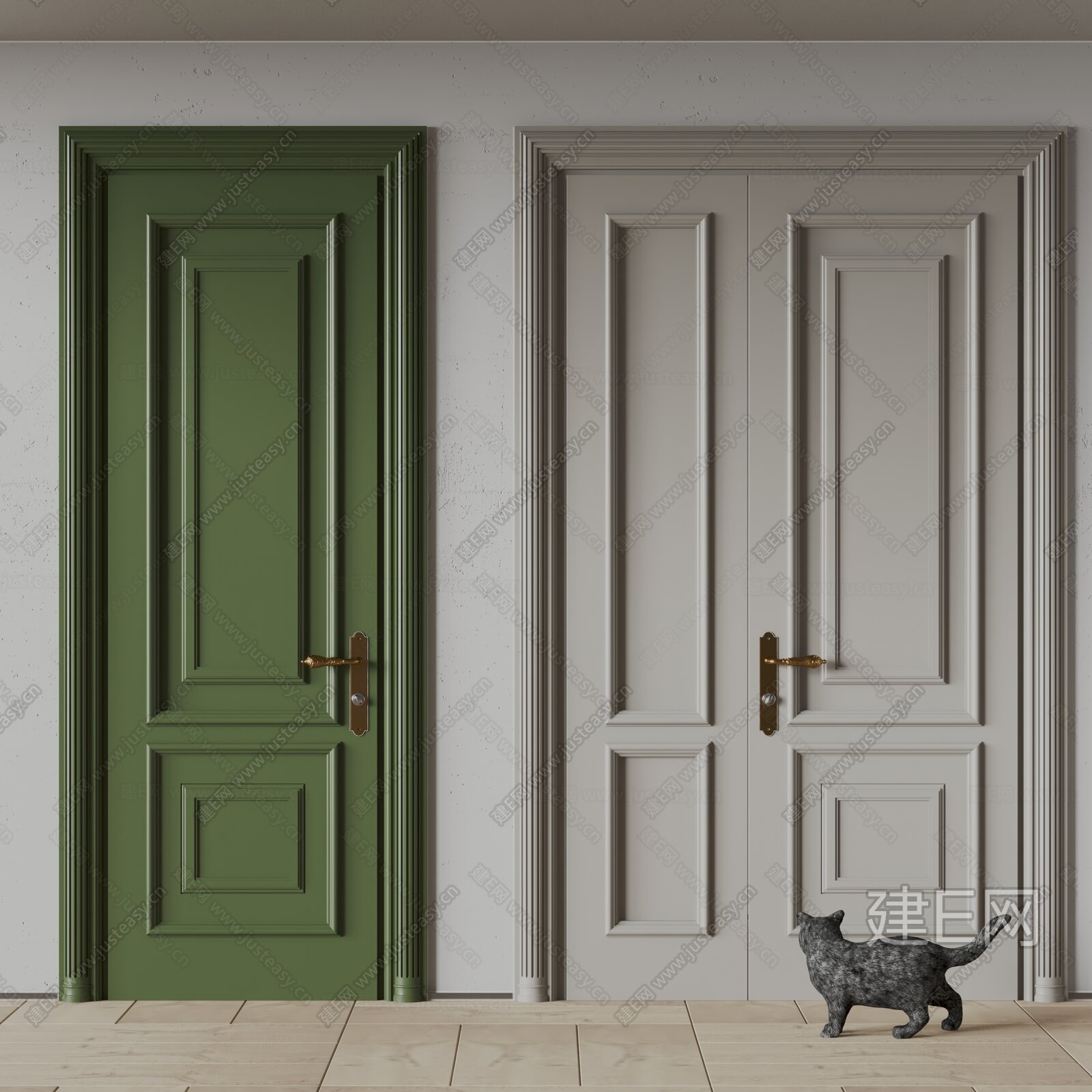 【简欧门3d模型】建e网_简欧门3d模型下载[ID:114382578]_打造3d简欧门模型免费下载平台