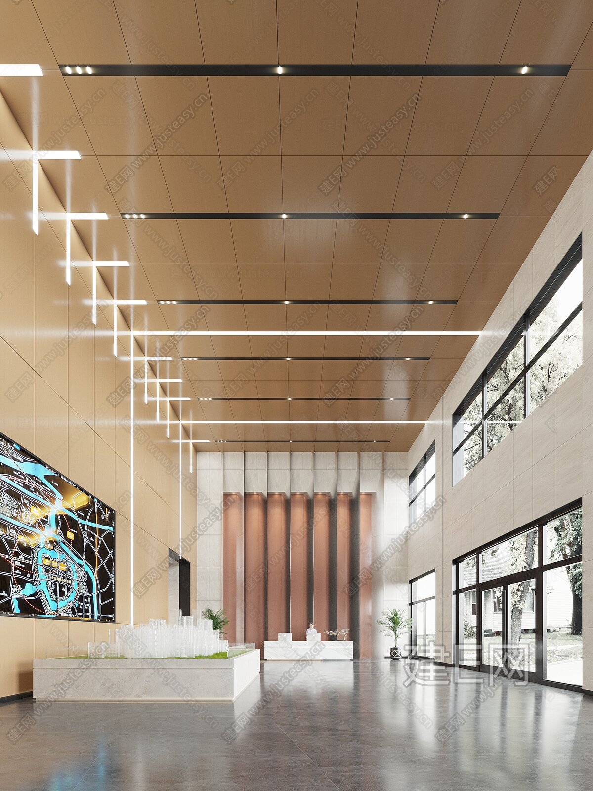 【现代售楼处3d模型】建e网_现代售楼处3d模型下载[ID:114382498]_打造3d现代售楼处模型免费下载平台