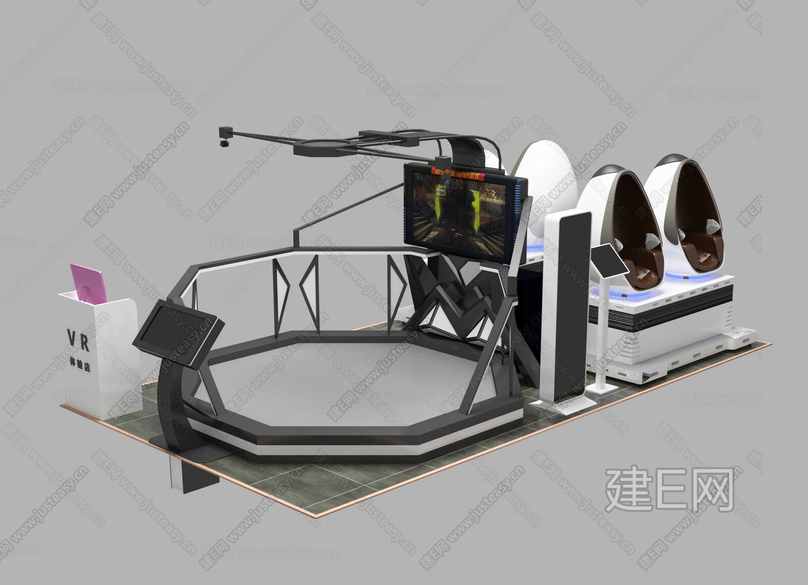 现代VR体验设备3d模型下载[ID:115627611]_建e网3d模型