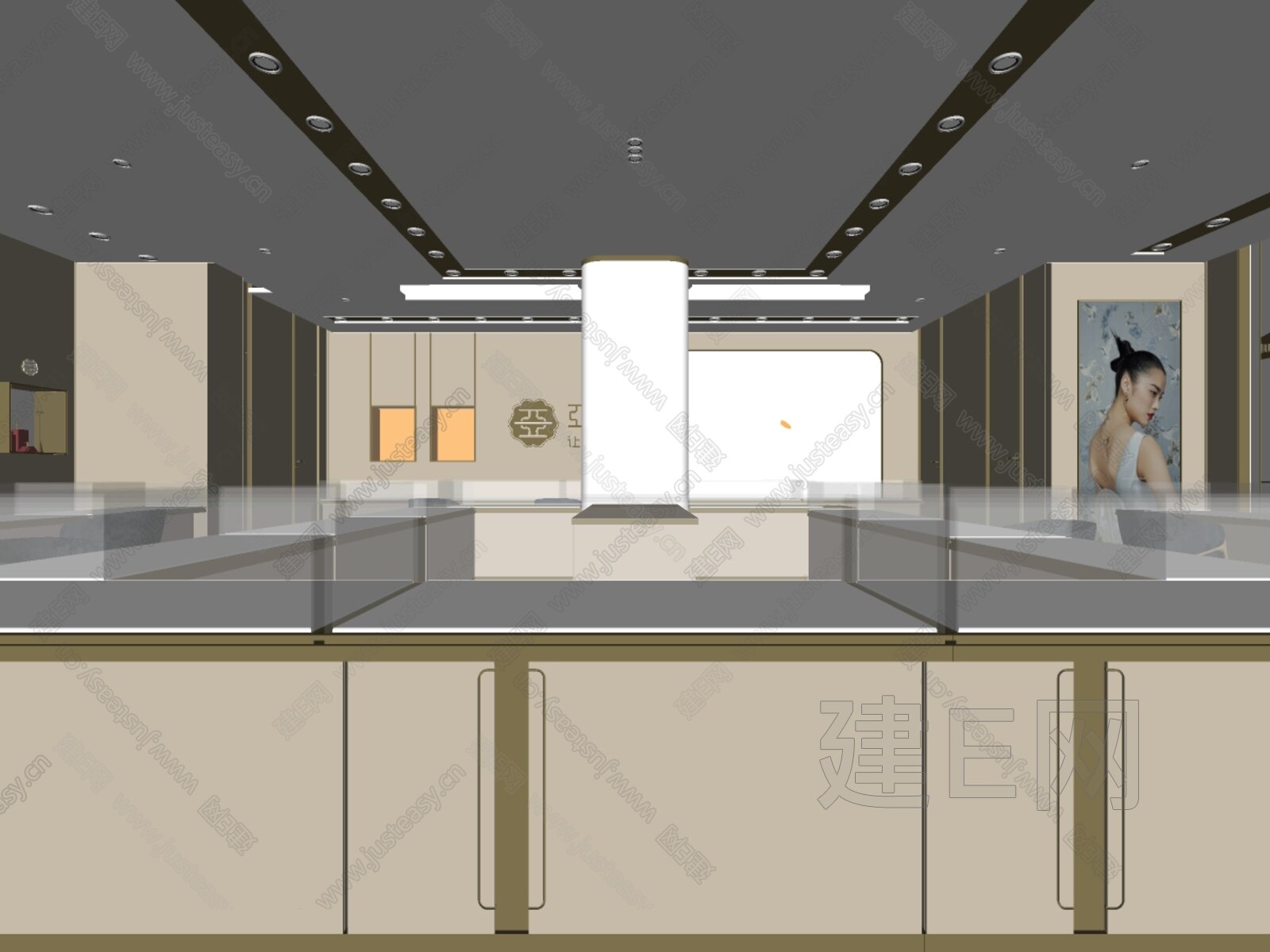 现代珠宝店模型SU模型下载[ID:104746595]_建e网su模型
