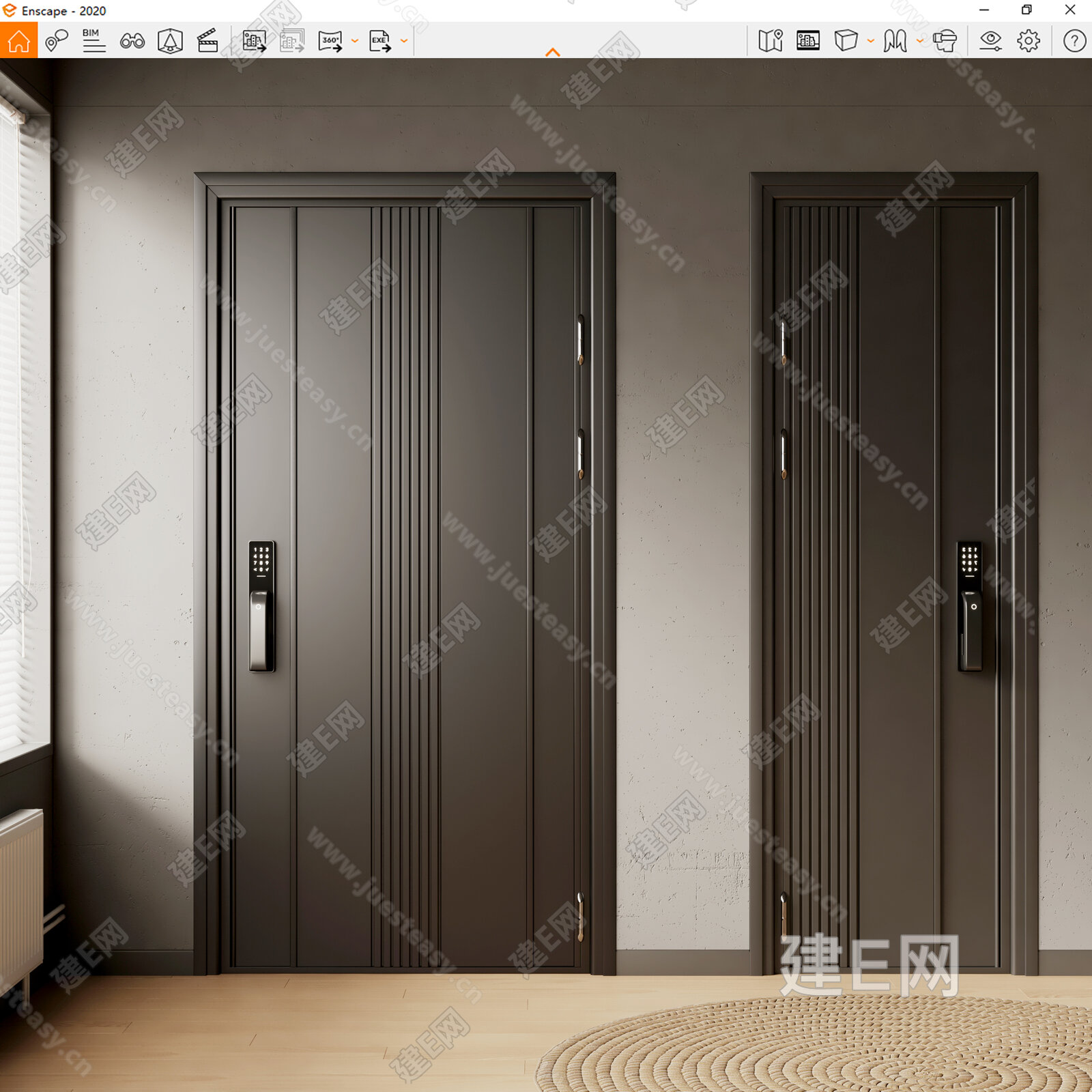 现代门模型SU模型下载[ID:113462840]_建e网su模型