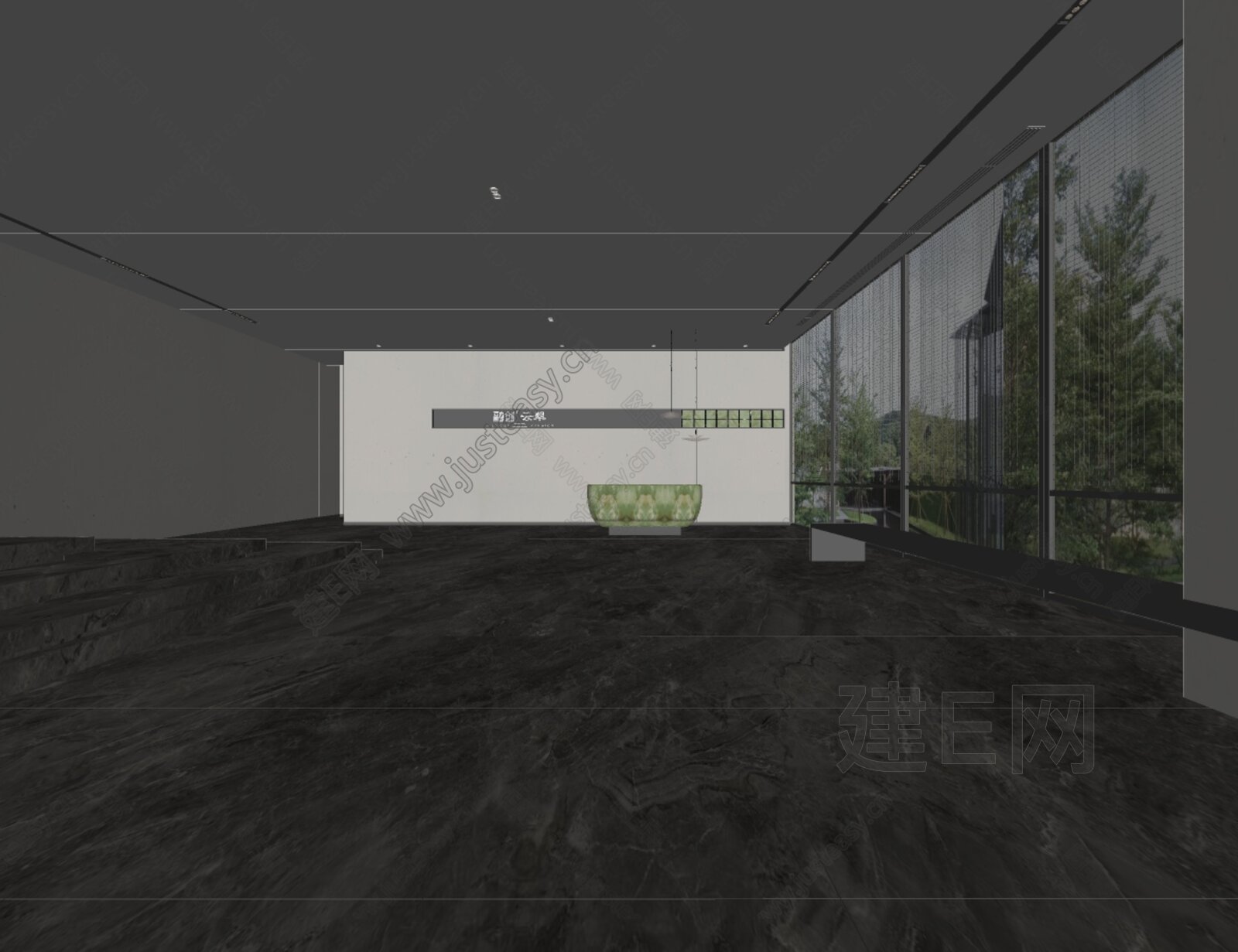 现代售楼部模型SU模型下载[ID:114708088]_建E室内设计网