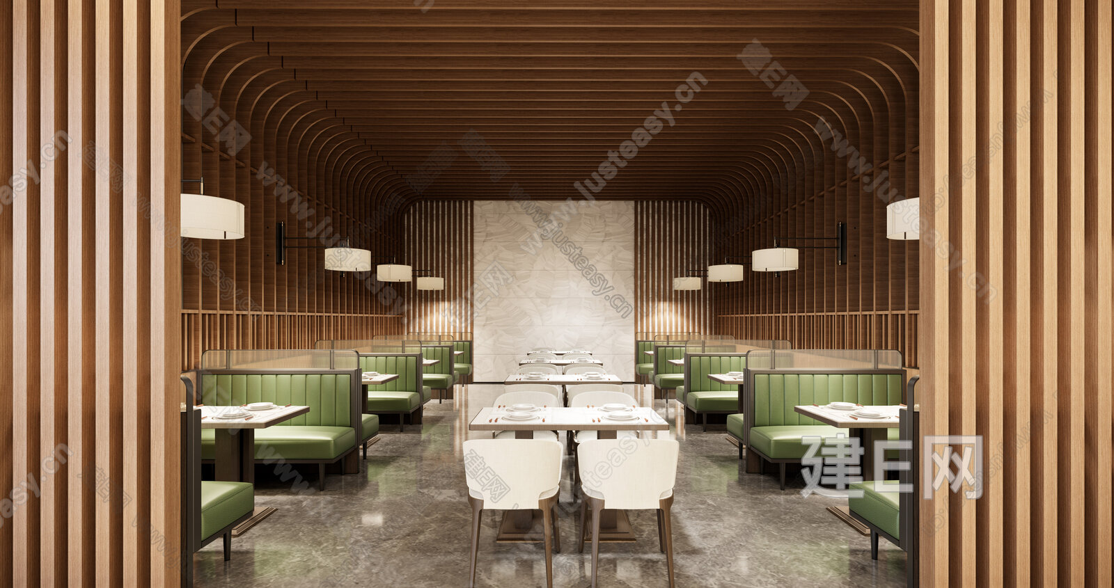 现代餐厅模型SU模型下载[ID:115625592]_建e网su模型