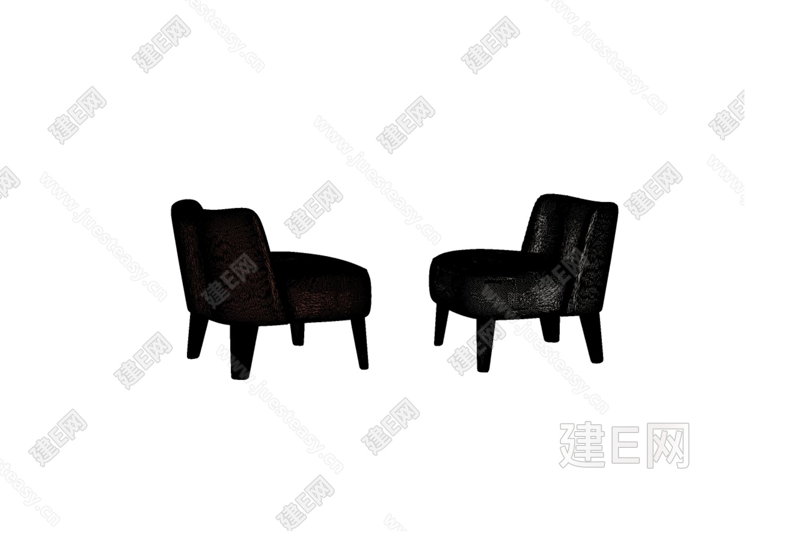 MERIDIANI 现代休闲椅模型SU模型下载[ID:116281069]_建E室内设计网