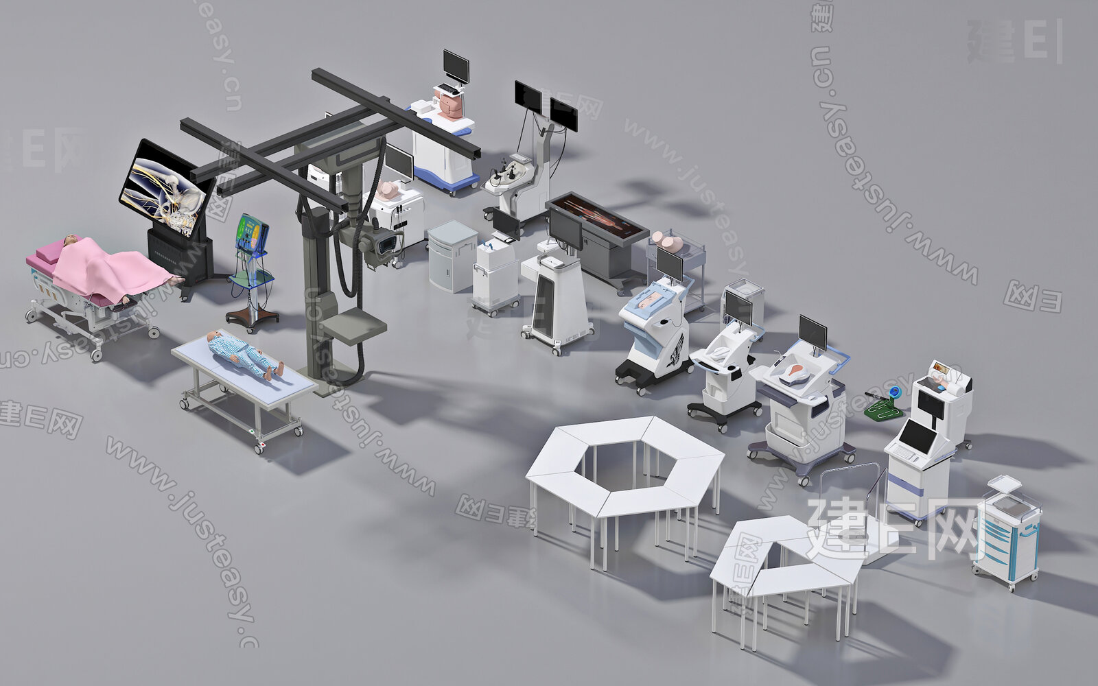 现代医疗器材3d模型下载[ID:112678484]_建e网3d模型