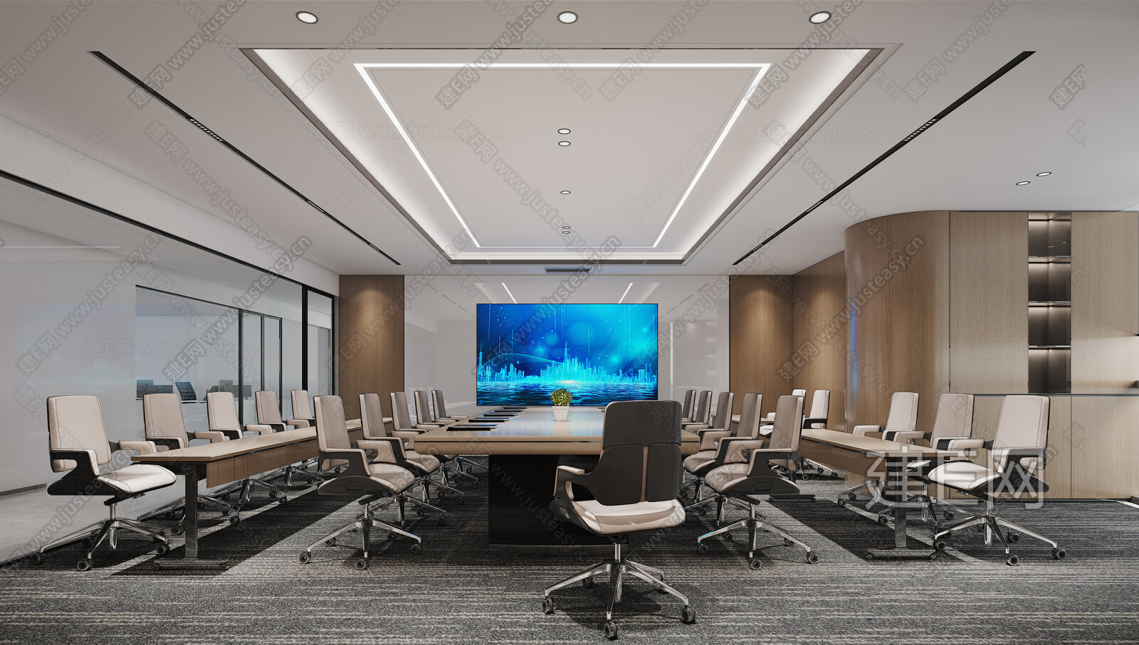 【现代会议室3d模型】建e网_现代会议室3d模型下载[ID:113202788]_打造3d现代会议室模型免费下载平台