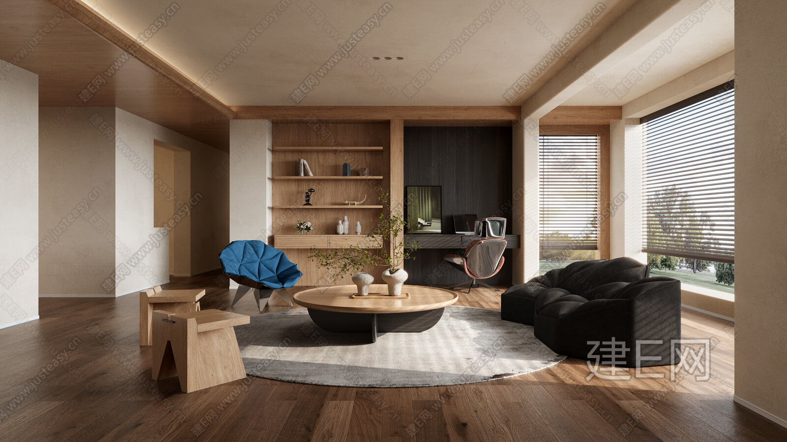 【现代客厅3d模型】建e网_现代客厅3d模型下载[ID:113137401]_打造3d现代客厅模型免费下载平台