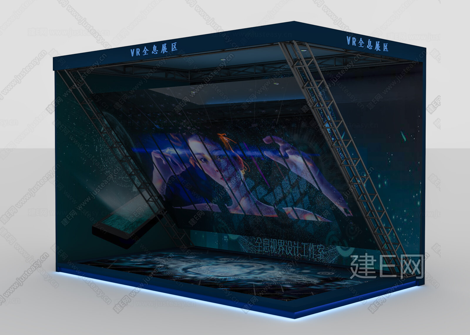 【现代VR全息展区3d模型】建e网_现代VR全息展区3d模型下载[ID:112875034]_打造3d现代VR全息展区模型免费下载平台