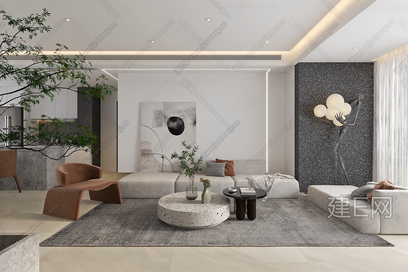 【现代客餐厅3d模型】建e网_现代客餐厅3d模型下载[ID:105142571]_打造3d现代客餐厅模型免费下载平台