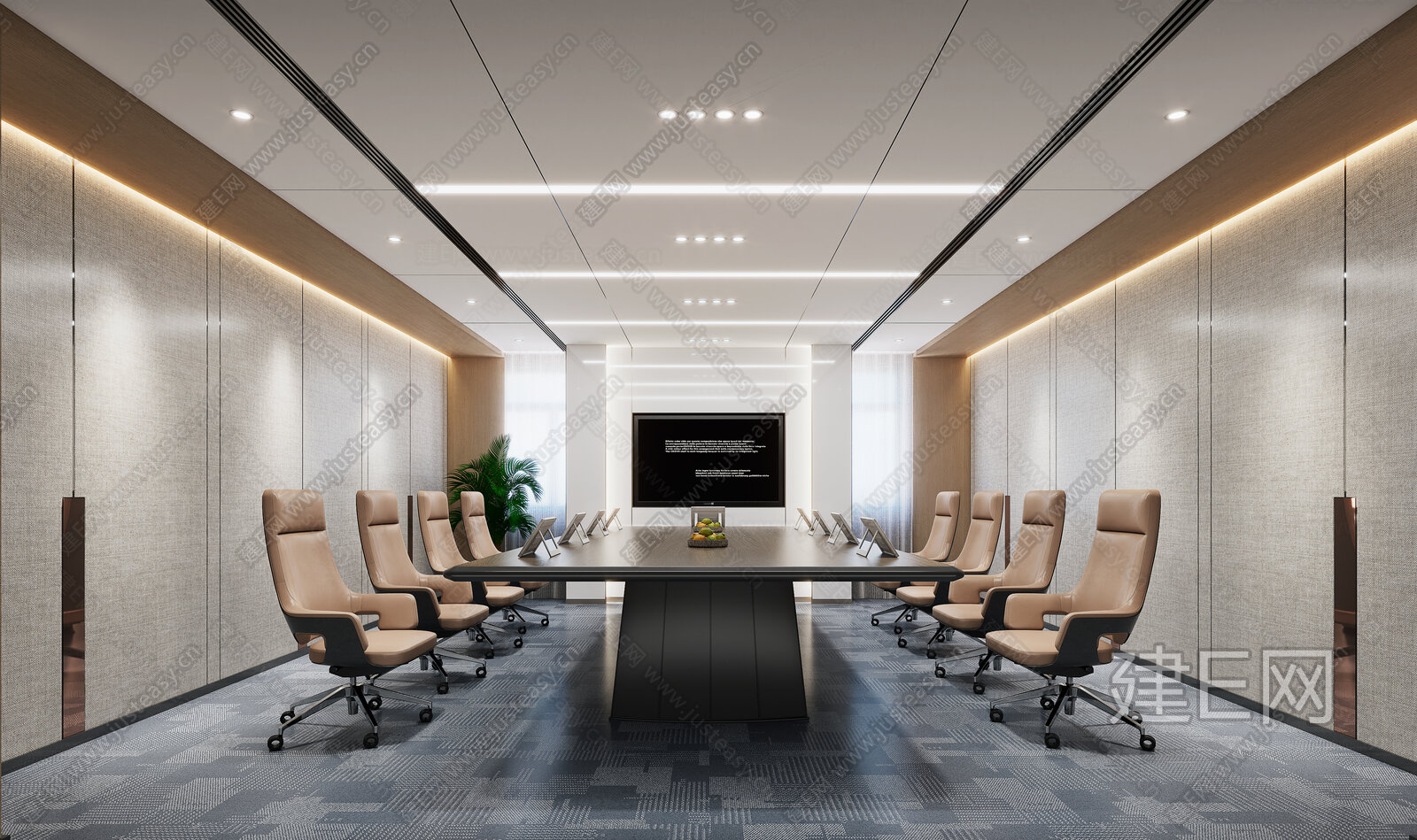 【现代会议室3d模型】建e网_现代会议室3d模型下载[ID:106584451]_打造3d现代会议室模型免费下载平台