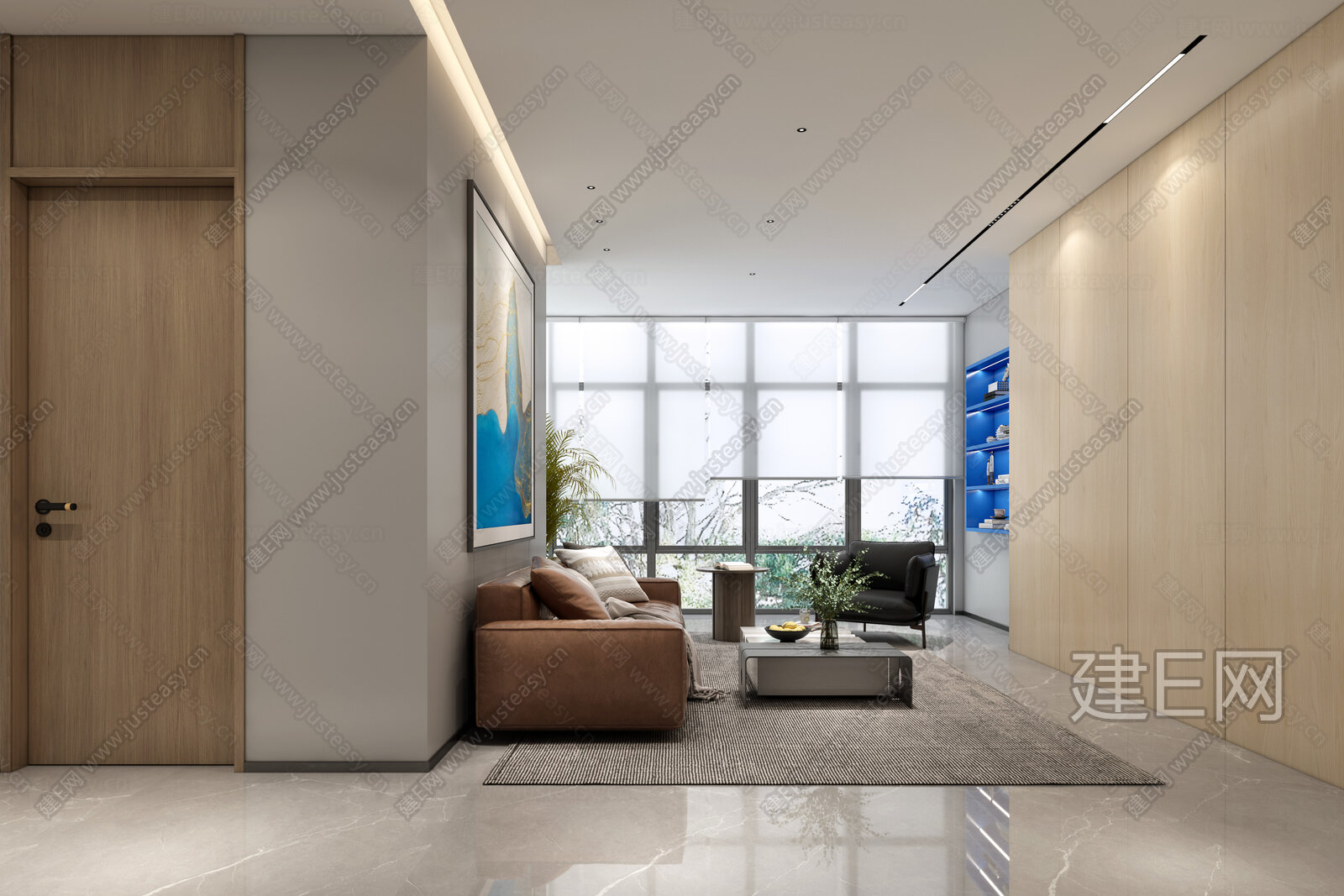 【现代起居室3d模型】建e网_现代起居室3d模型下载[ID:107895055]_打造3d现代起居室模型免费下载平台