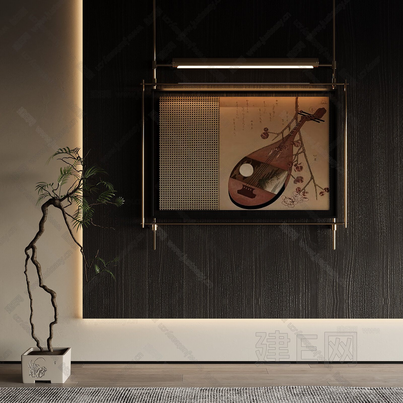 【新中式装饰画3d模型】建e网_新中式装饰画3d模型下载[ID:108026221]_打造3d新中式装饰画模型免费下载平台