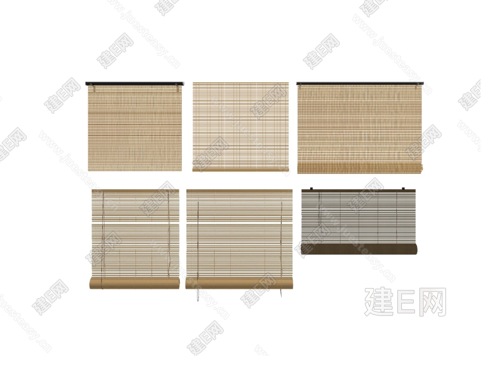 新中式卷帘模型SU模型下载[ID:111758854]_建e网su模型