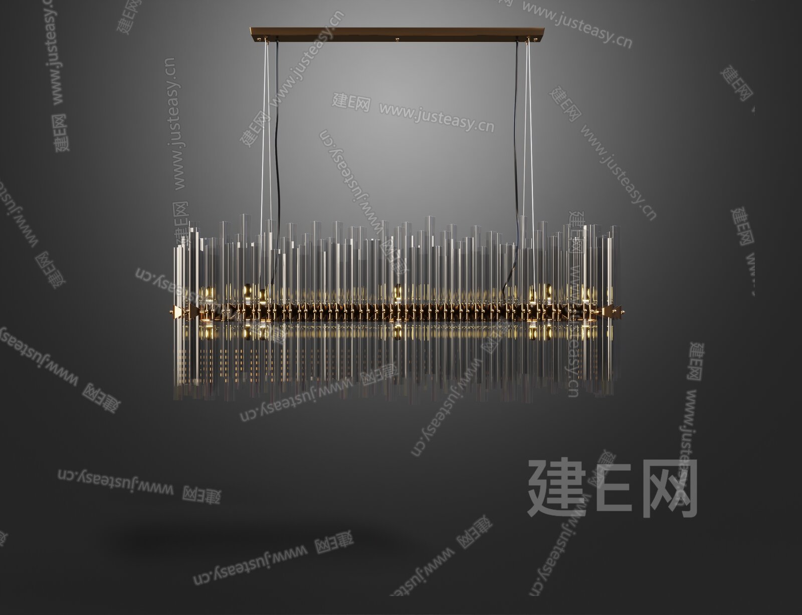 现代轻奢水晶吊灯模型SU模型下载[ID:105206260]_建E室内设计网