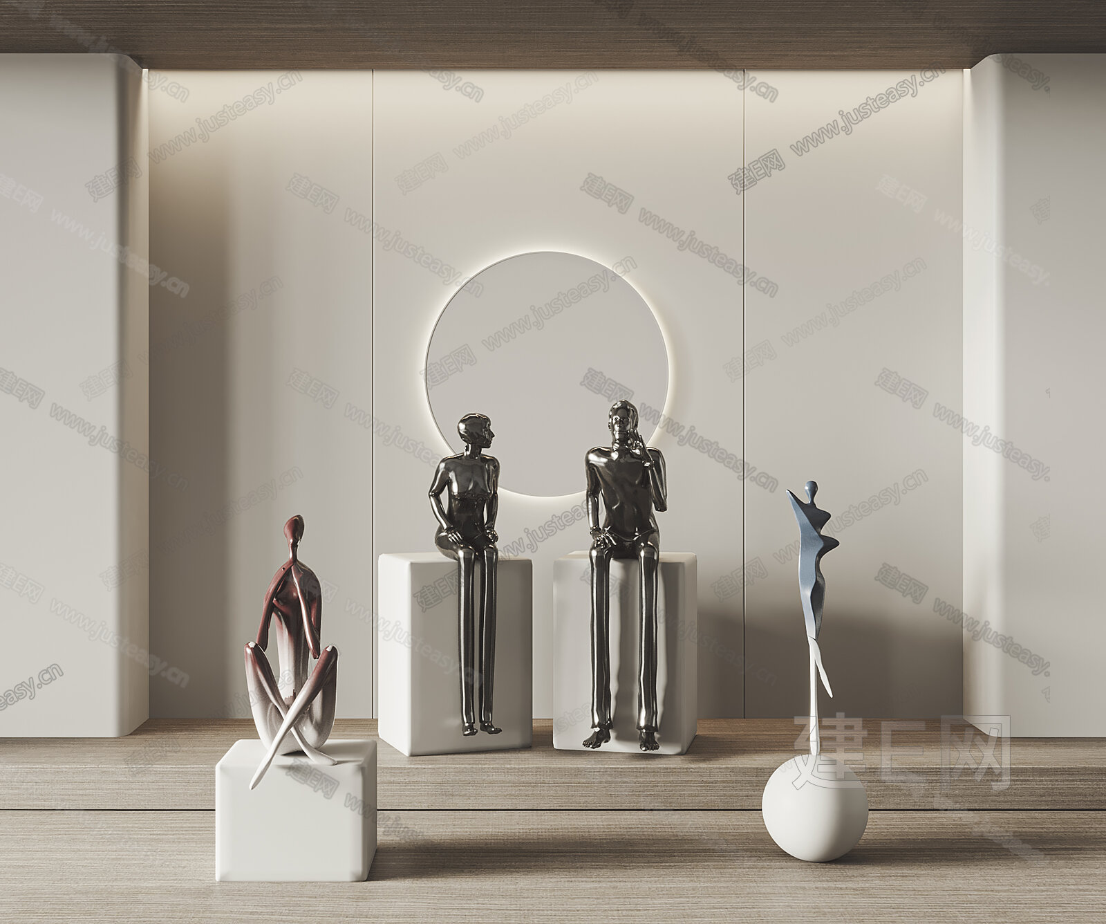 【现代雕塑3d模型】建E网_现代雕塑3d模型下载[ID:101800243]_打造3d现代雕塑模型免费下载平台