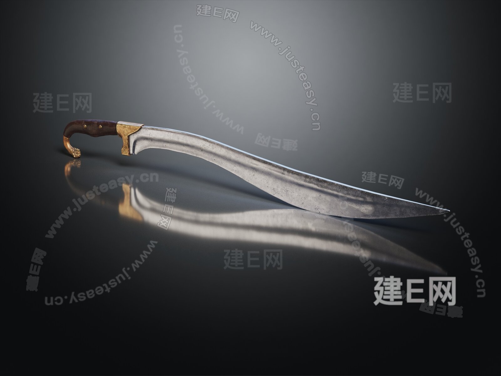 仿 明长刀（夹钢版） - 龙泉项工刀剑