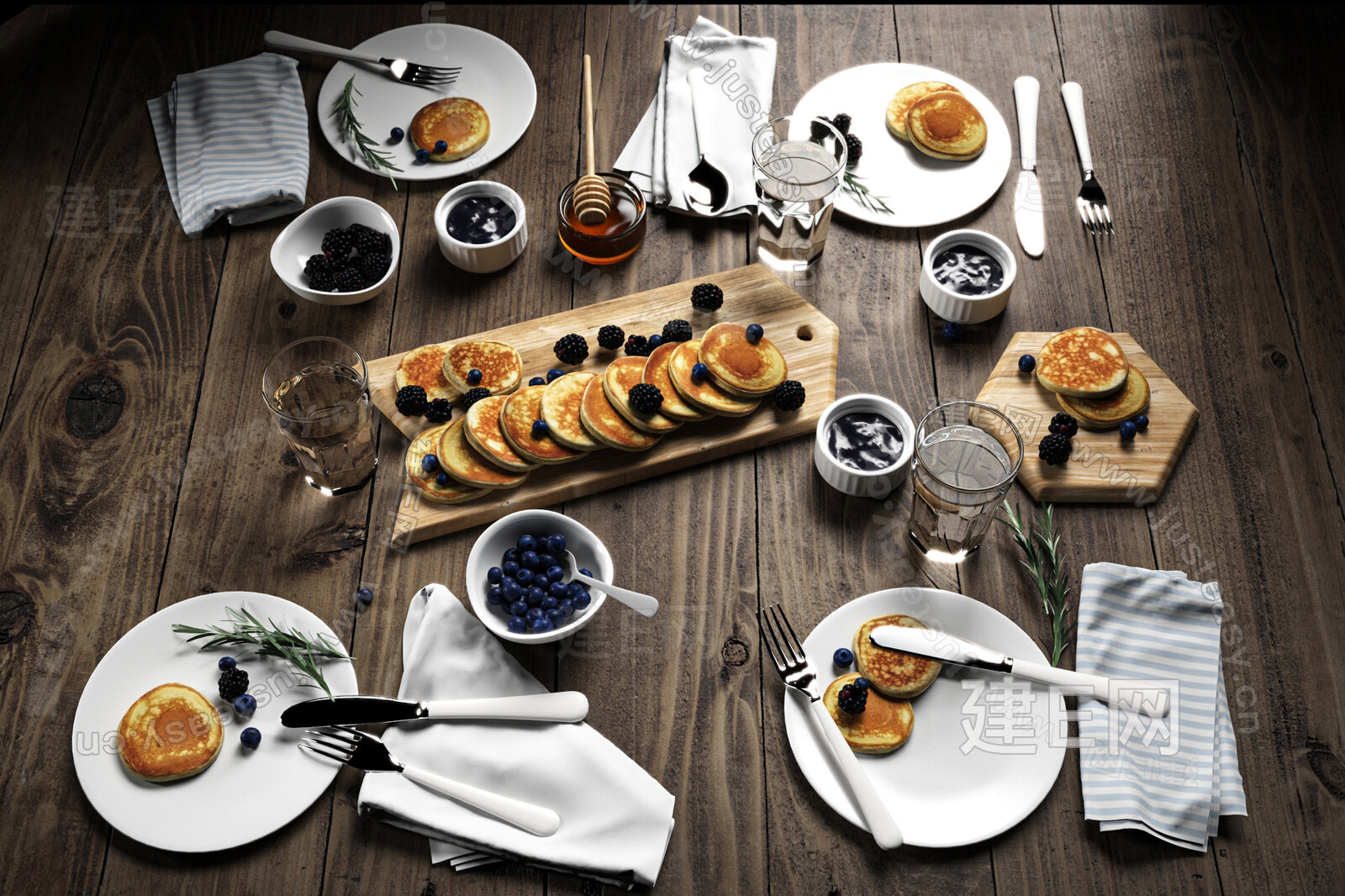 现代食物su模型下载