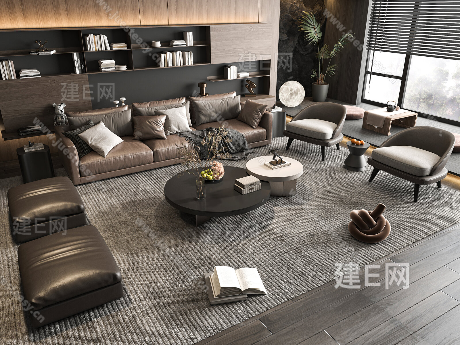 【Minotti 现代沙发茶几组合3d模型】建e网_Minotti 现代沙发茶几组合3d模型下载[ID:104749464]_打造 ...