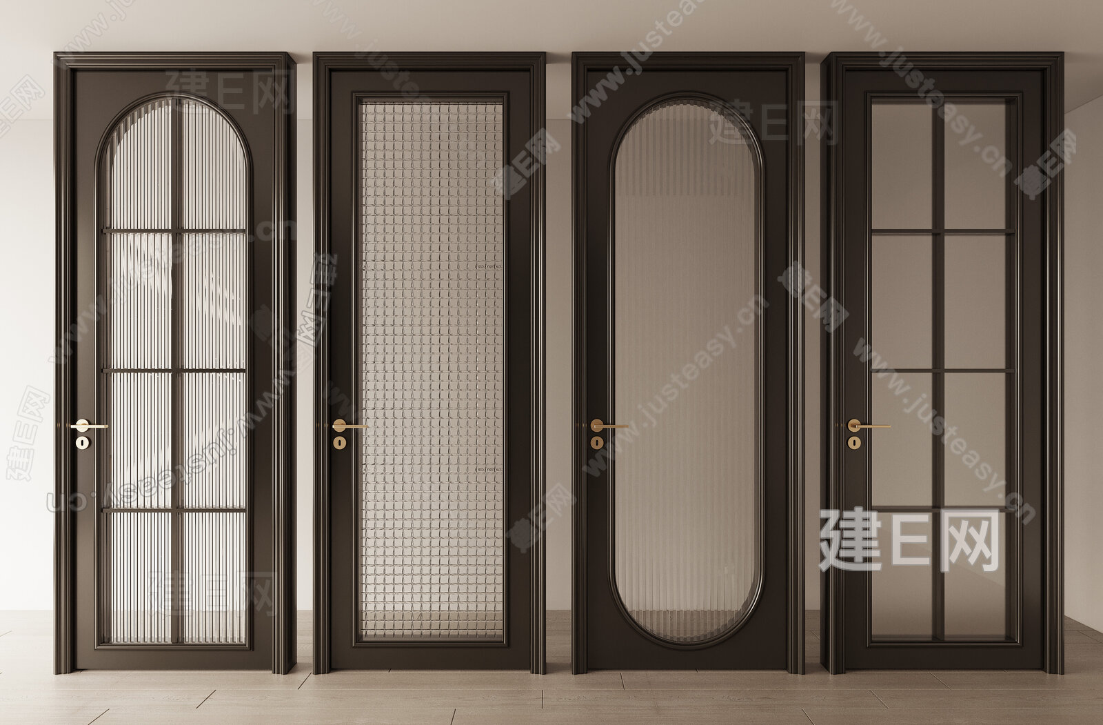 法式门模型SU模型下载[ID:107106670]_建e网su模型