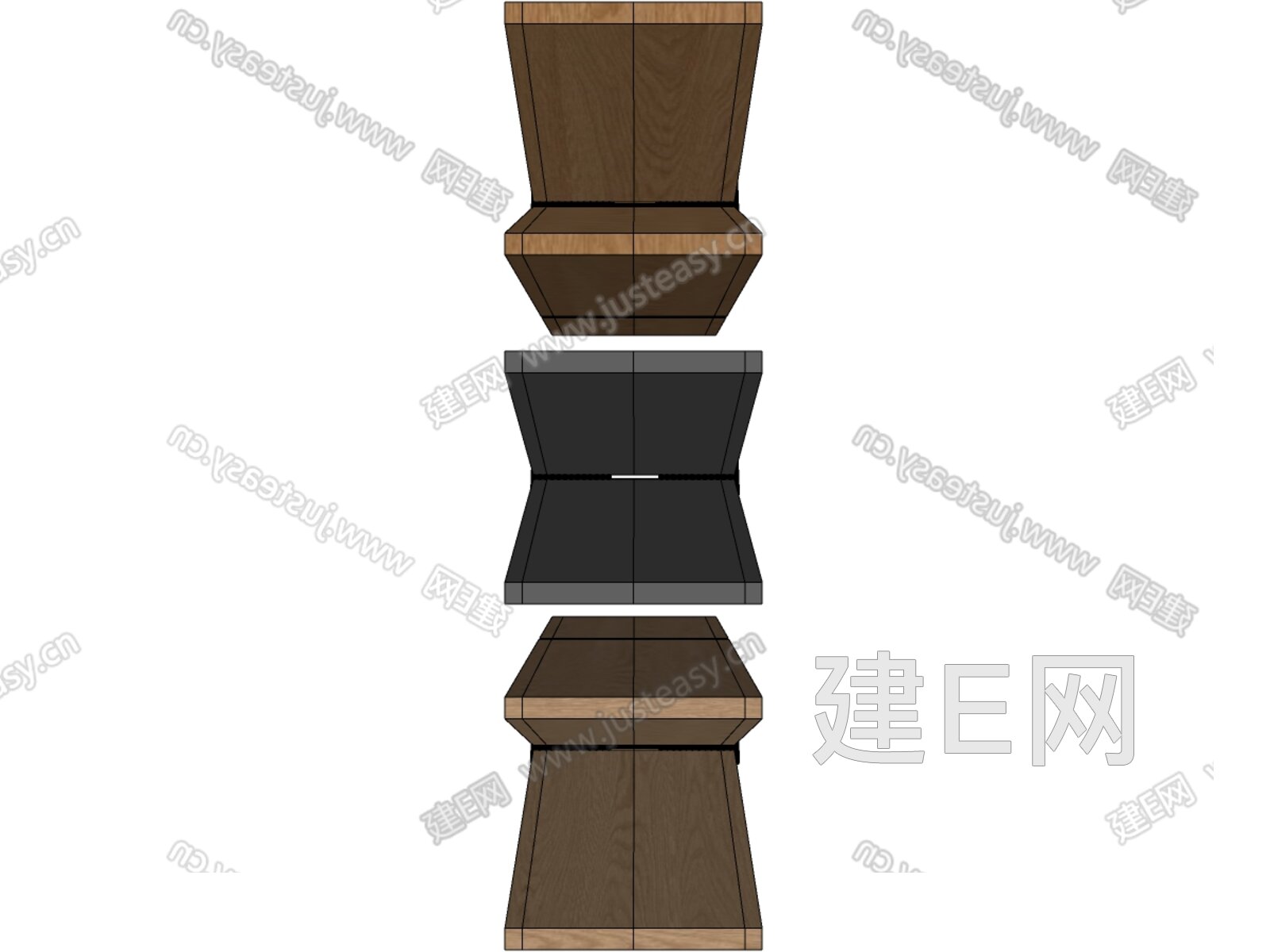 北欧沙发凳模型SU模型下载[ID:107827550]_建E室内设计网