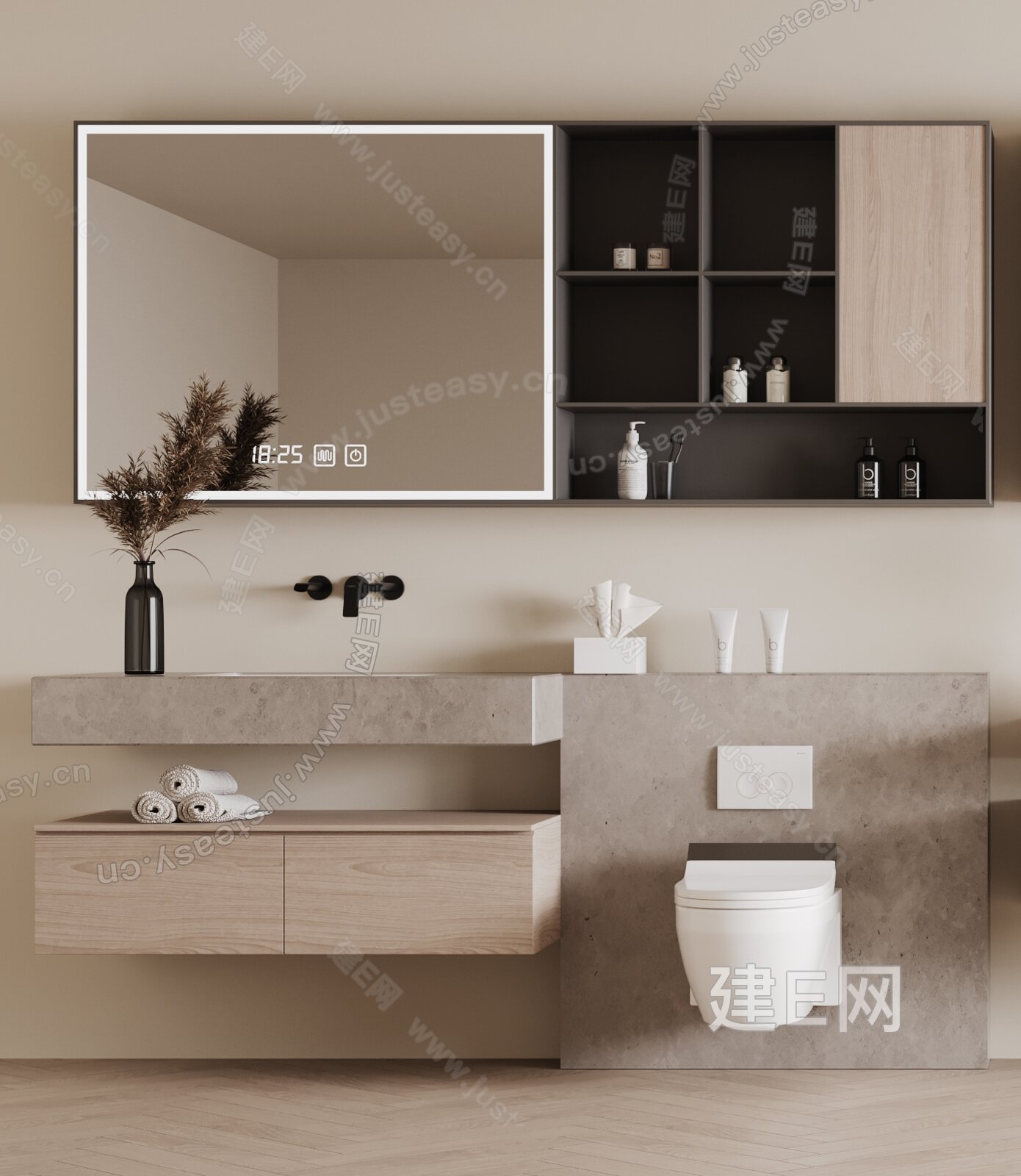 现代浴室柜3d模型下载[ID:113269112]_建e网3d模型