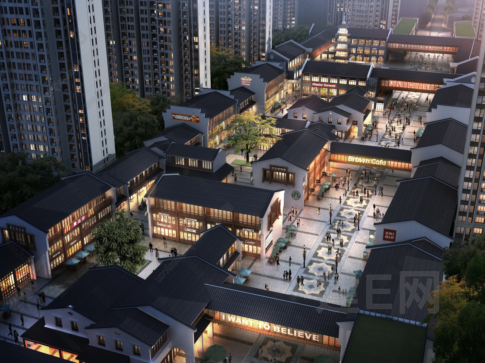 【中式商业街3d模型】建E网_中式商业街3d模型下载[ID:114186628]_打造3d中式商业街模型免费下载平台