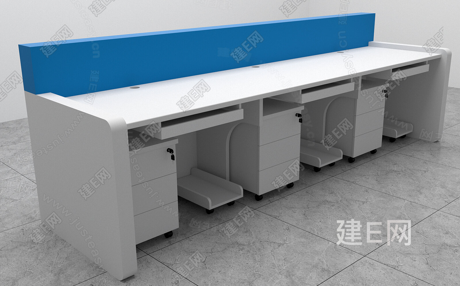 现代大堂接待座台模型SU模型下载[ID:108941617]_建e网su模型
