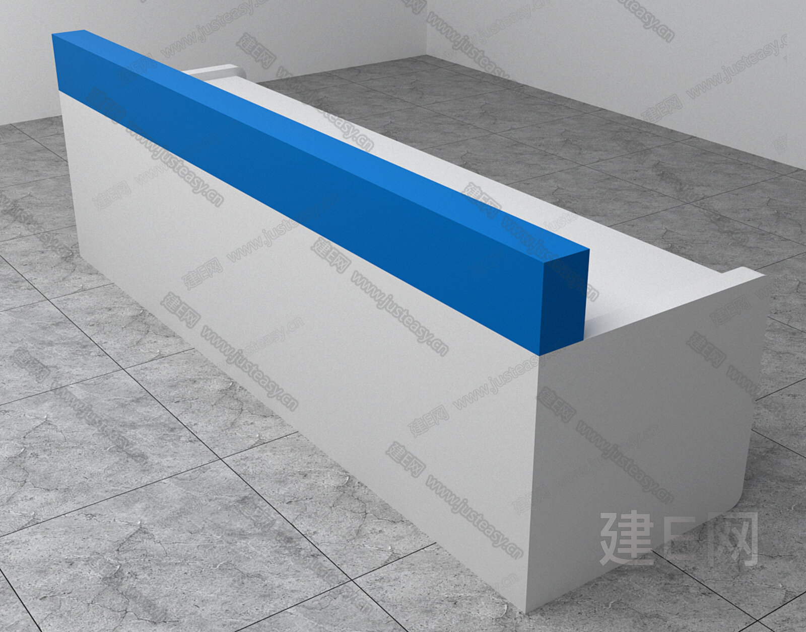 现代大堂接待座台模型SU模型下载[ID:108941617]_建e网su模型
