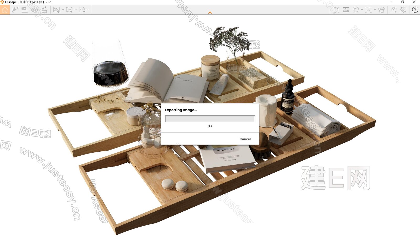 新中式摆件组合模型SU模型下载[ID:108613969]_建e网su模型