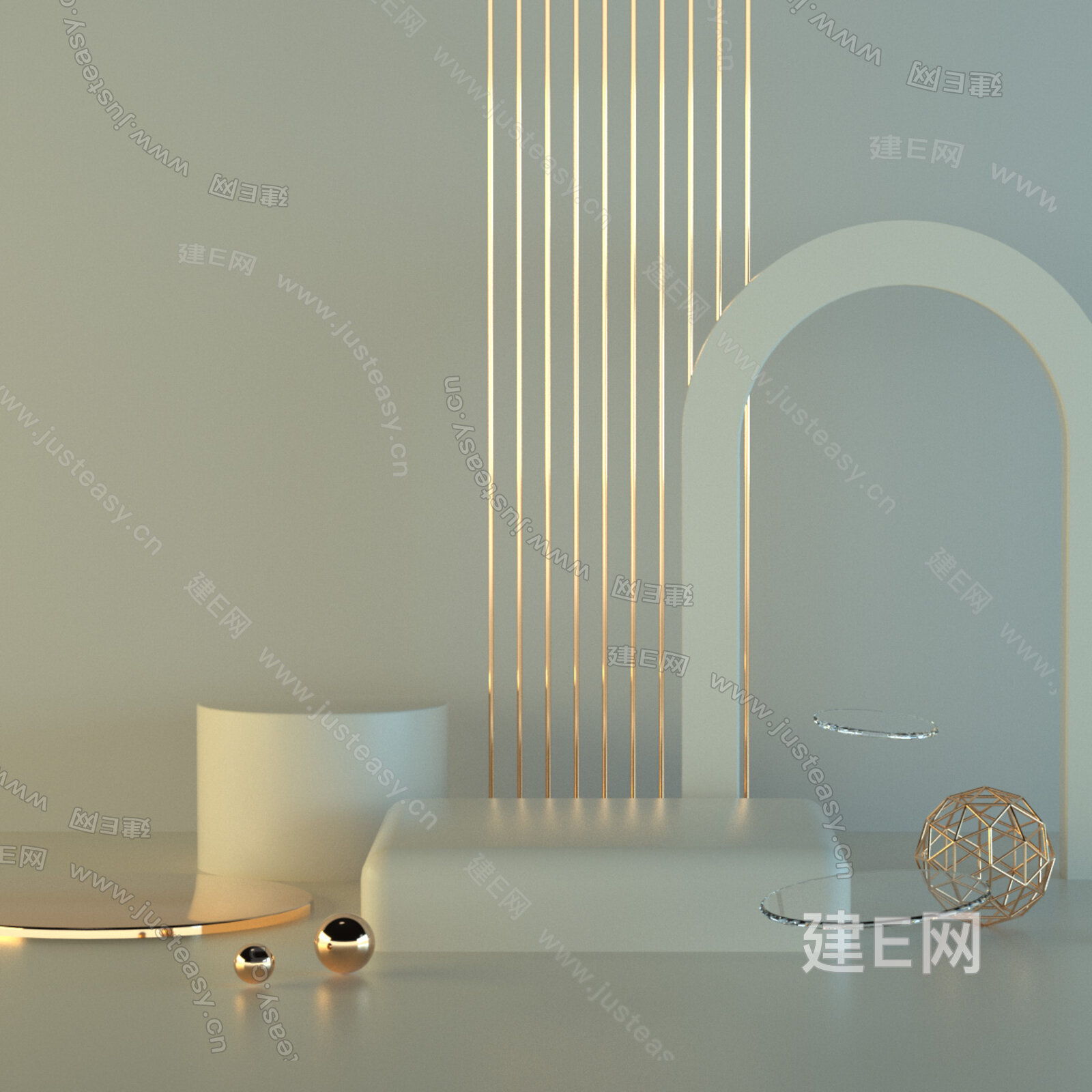 【现代美陈展示3d模型】建e网_现代美陈展示3d模型下载[ID:115693905]_打造3d现代美陈展示模型免费下载平台